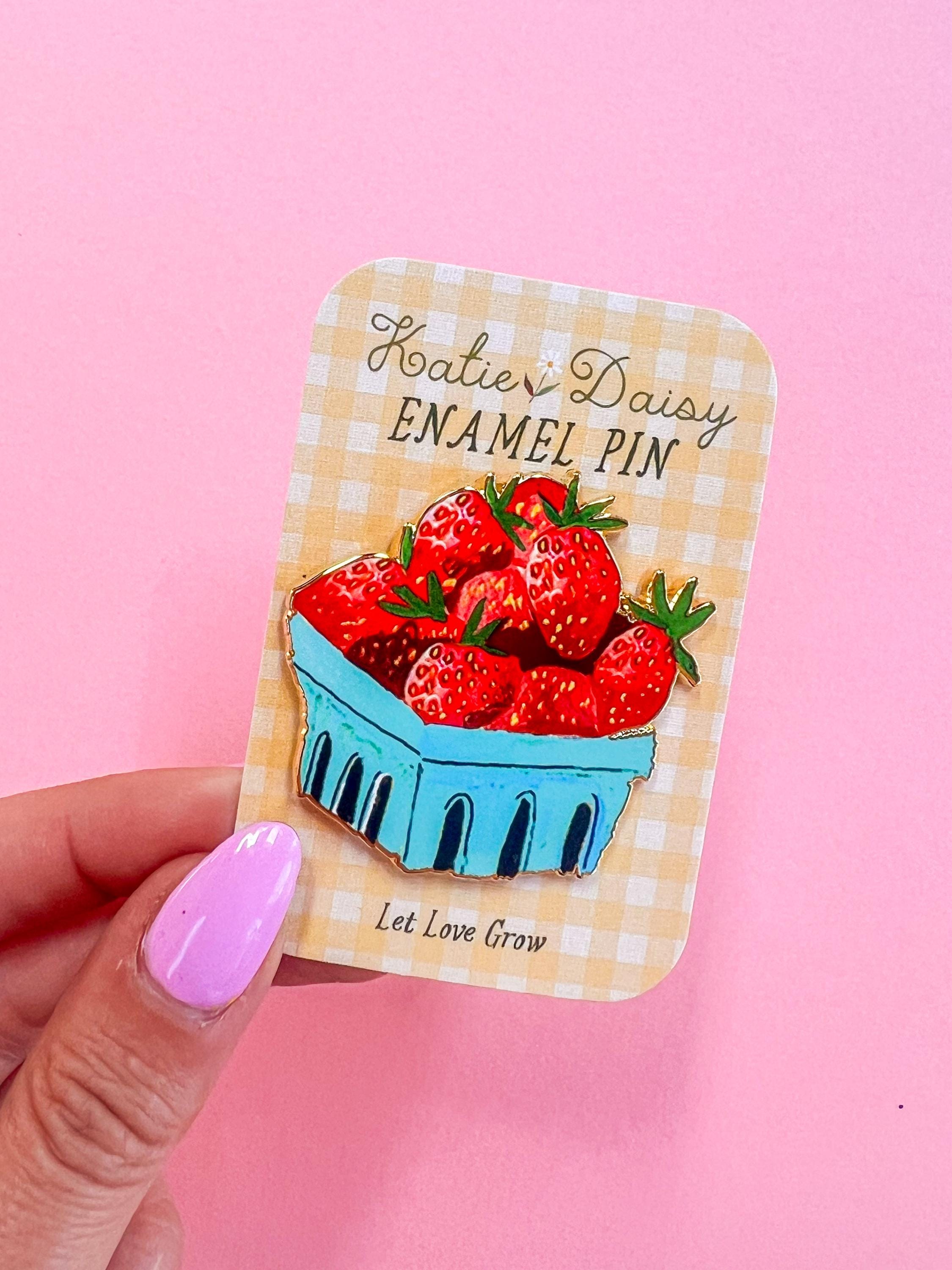 Strawberries Enamel Pin