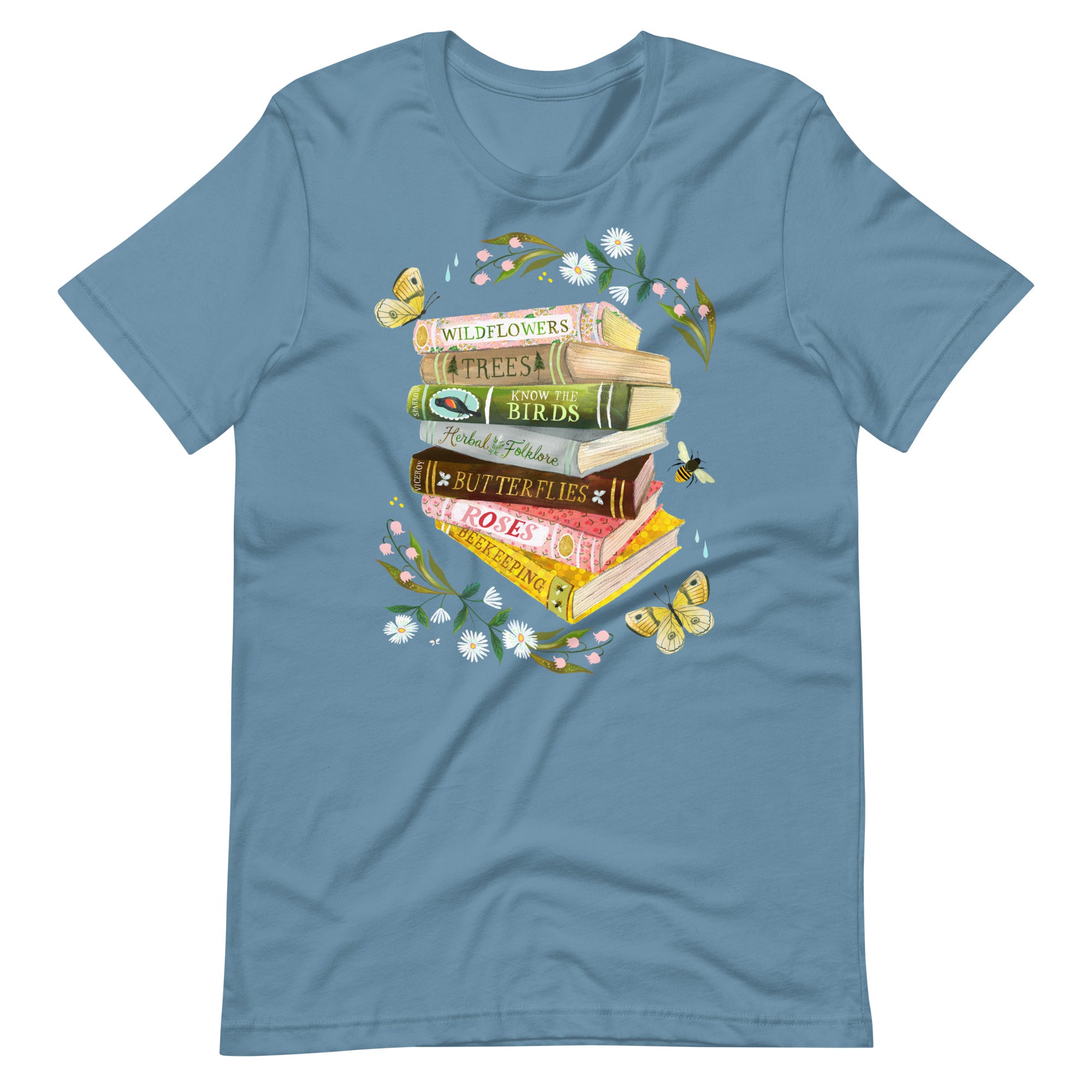 Books T-shirt Steel Blue
