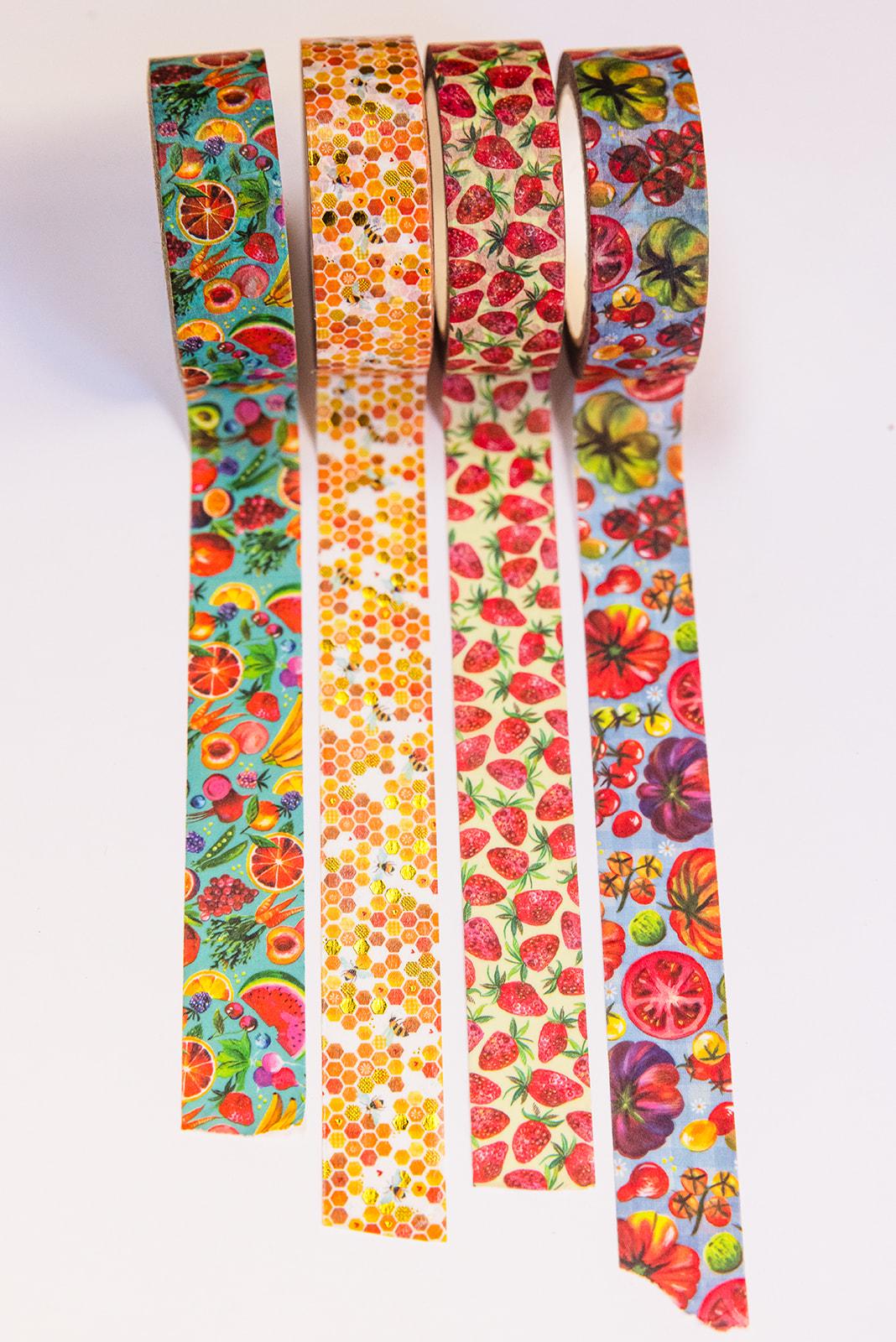 Farmer's Market - 4-Pack Washi Tape Roll Set