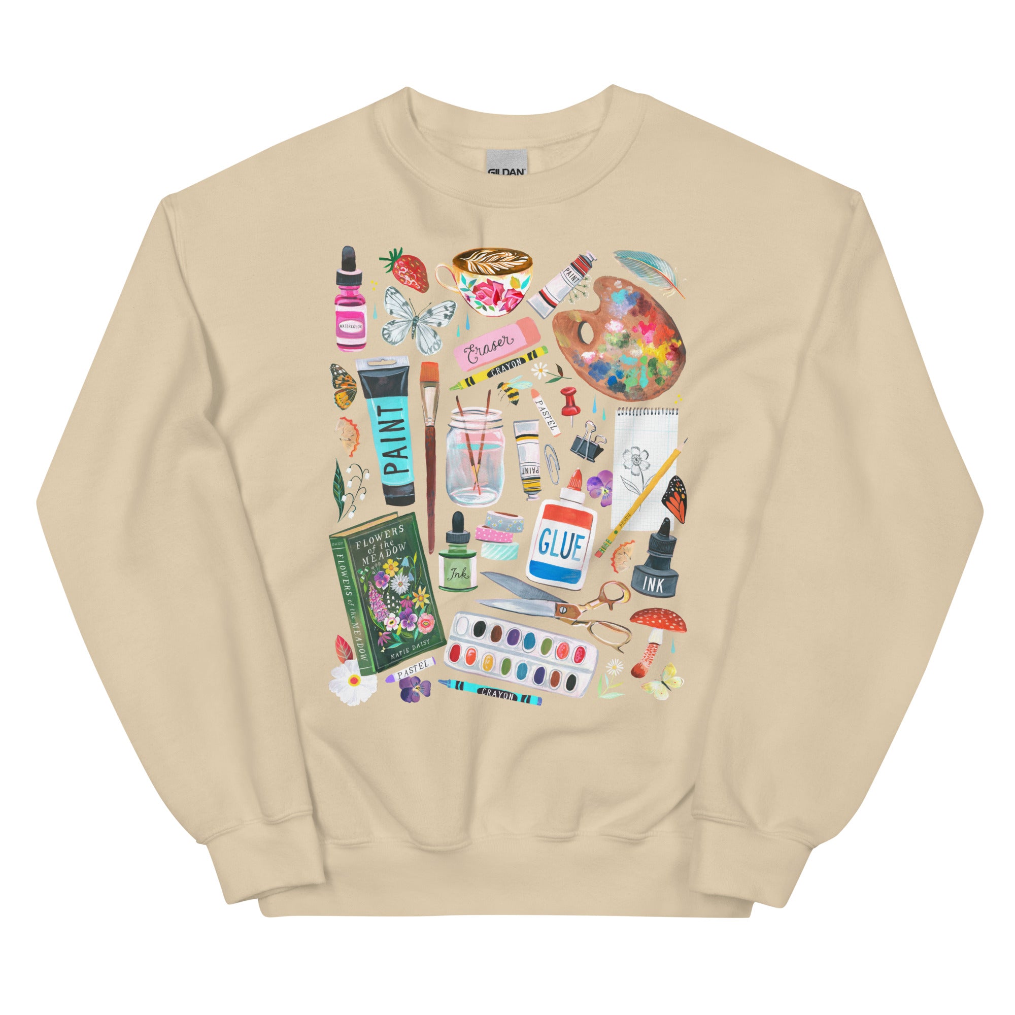 Art Supplies Sweatshirt Sand
