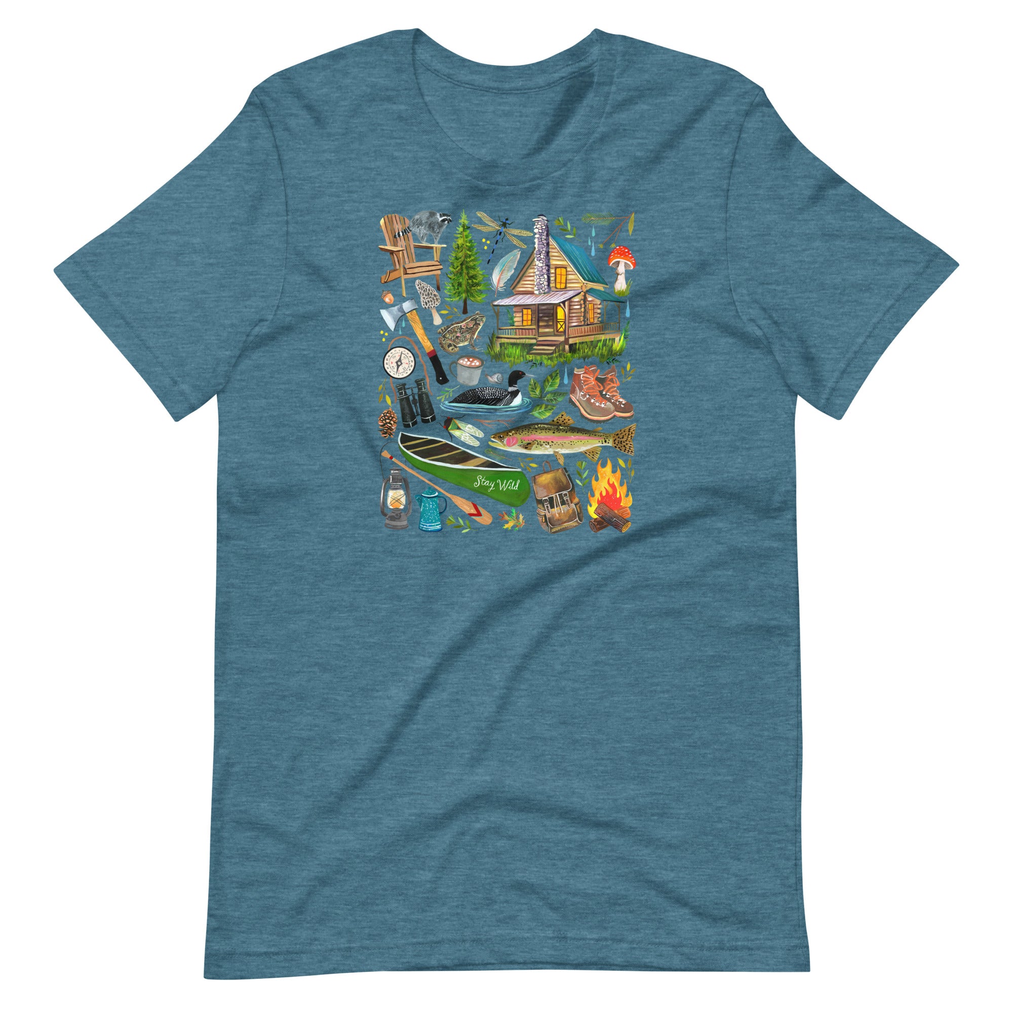 Lake Life T-Shirt Heather Deep Teal