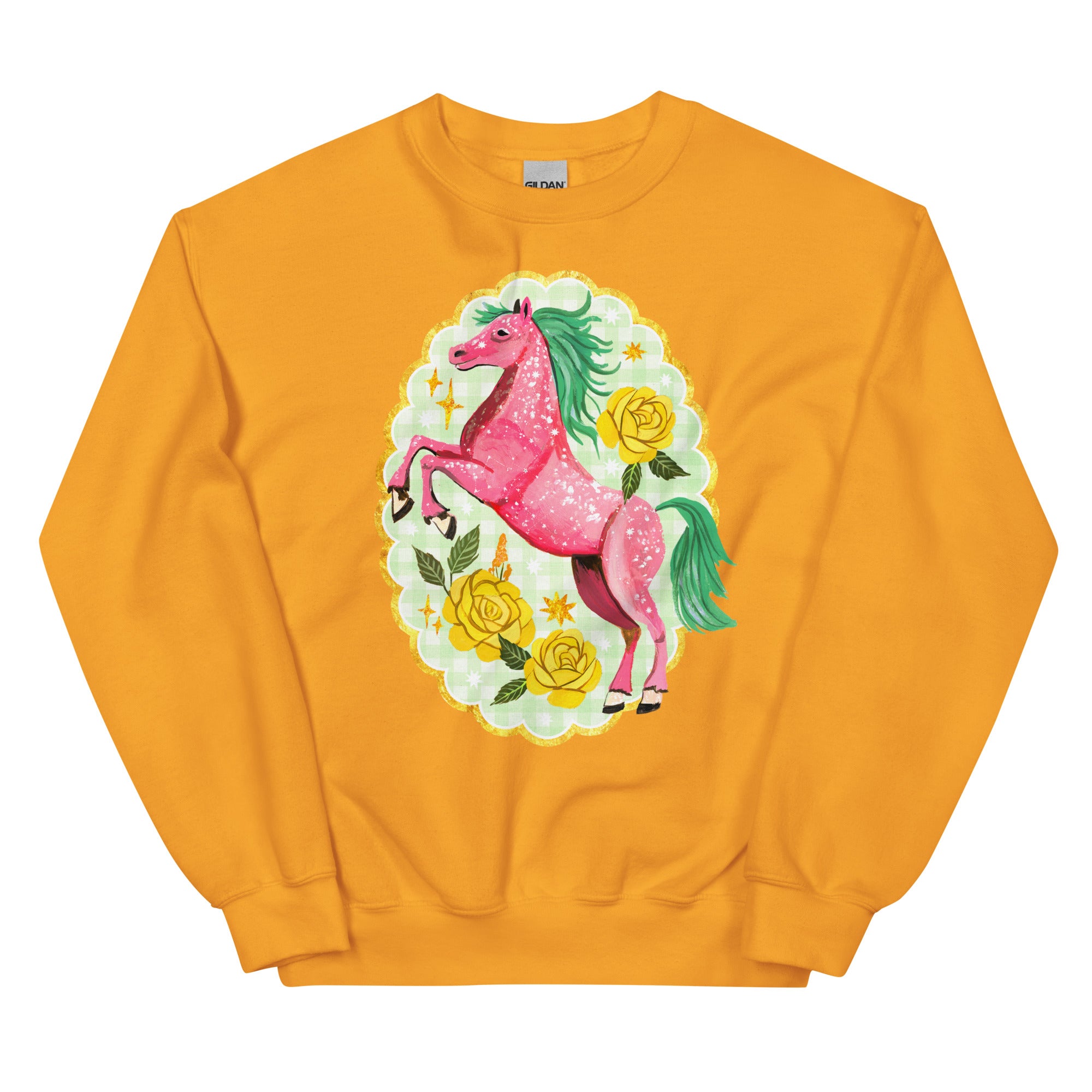 Sparkle Pony Sweatshirt Gold