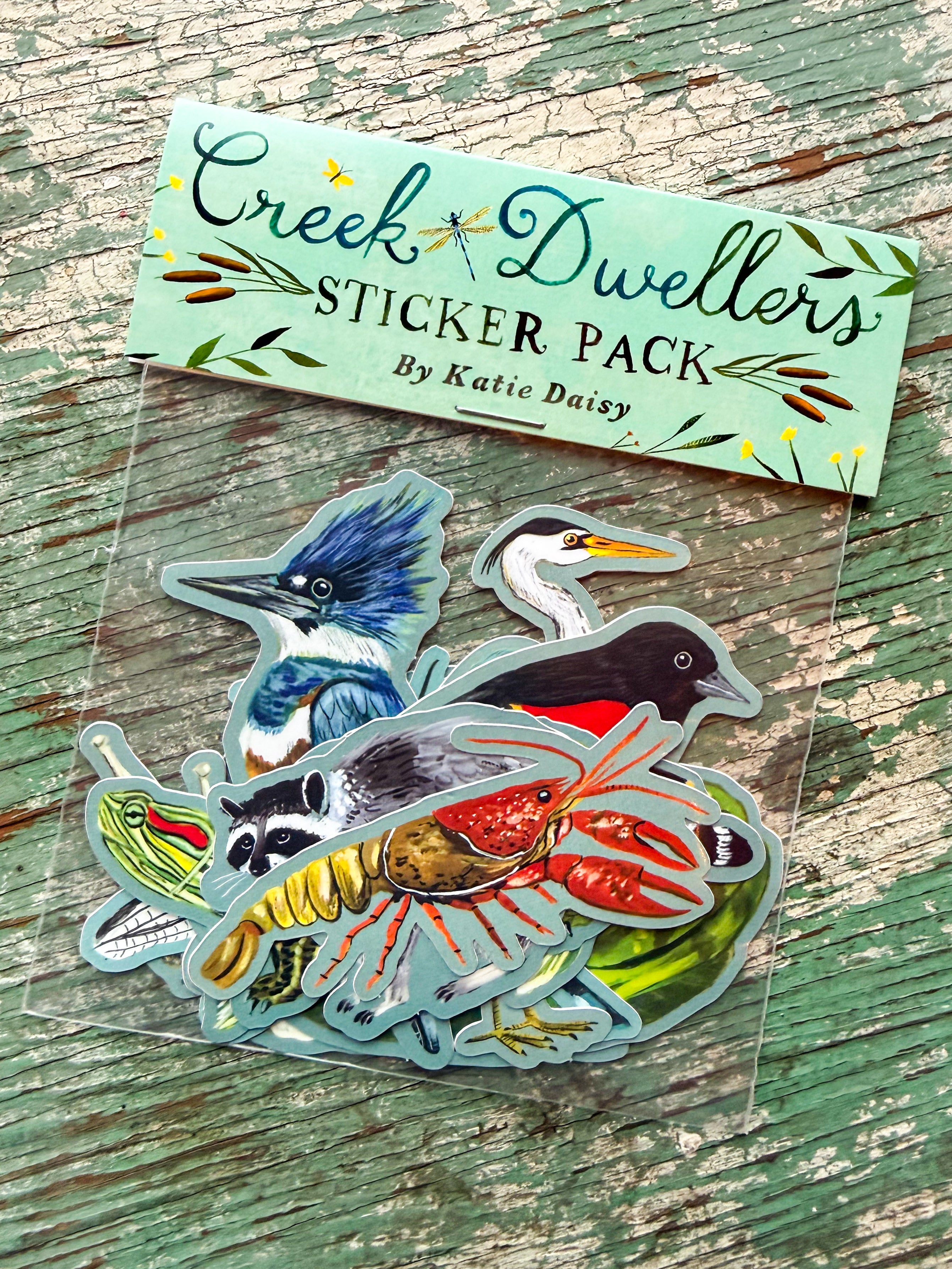 Creek Dwellers Sticker Pack - Set of 10 Matte Stickers