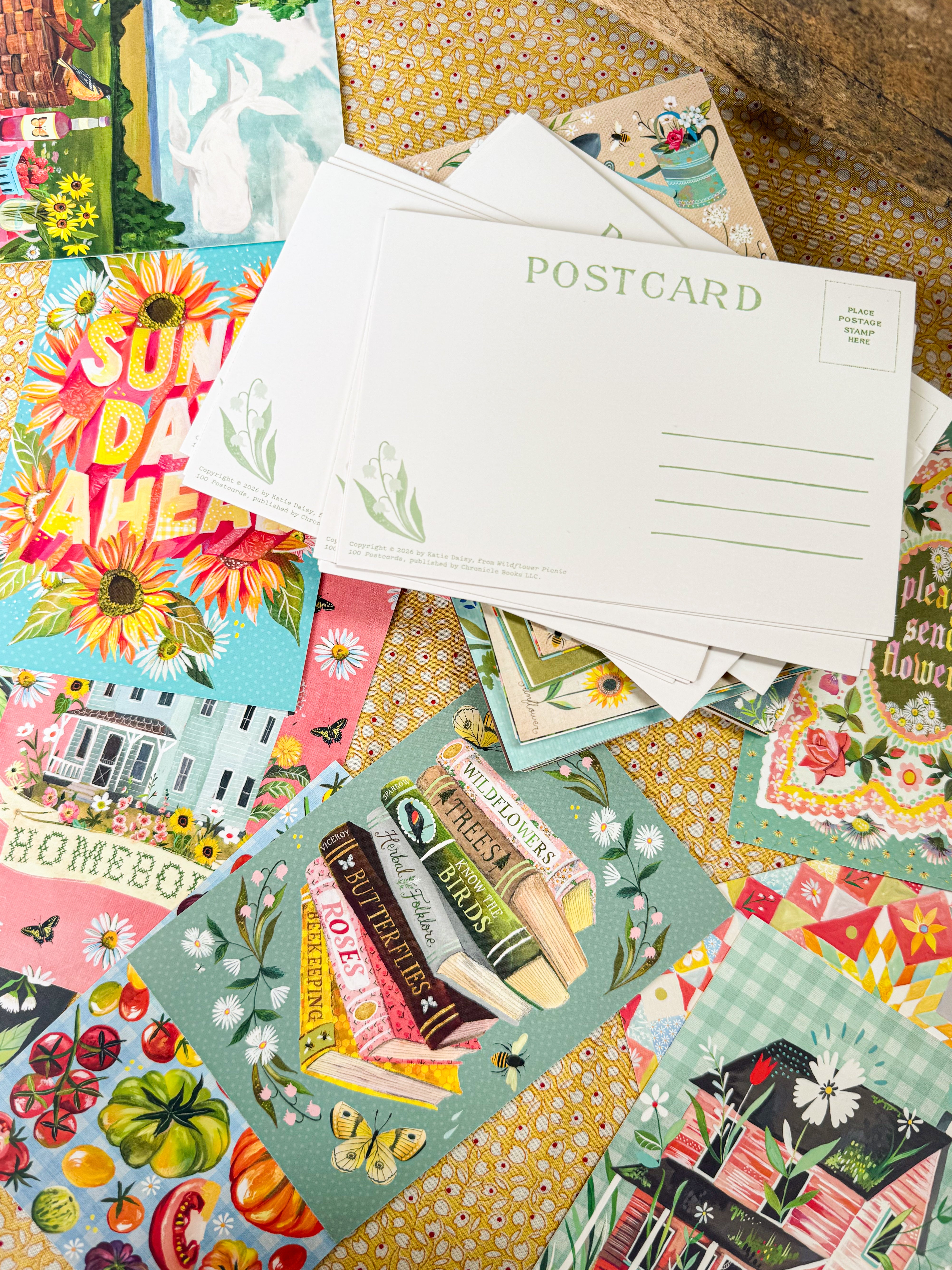 【初版帯付】Picnic post card book Wildflower Picnic Postcards – Chronicle Books