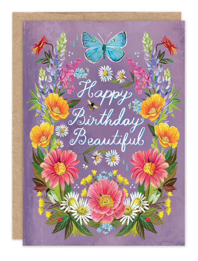 Prairie Flowers Birthday Card