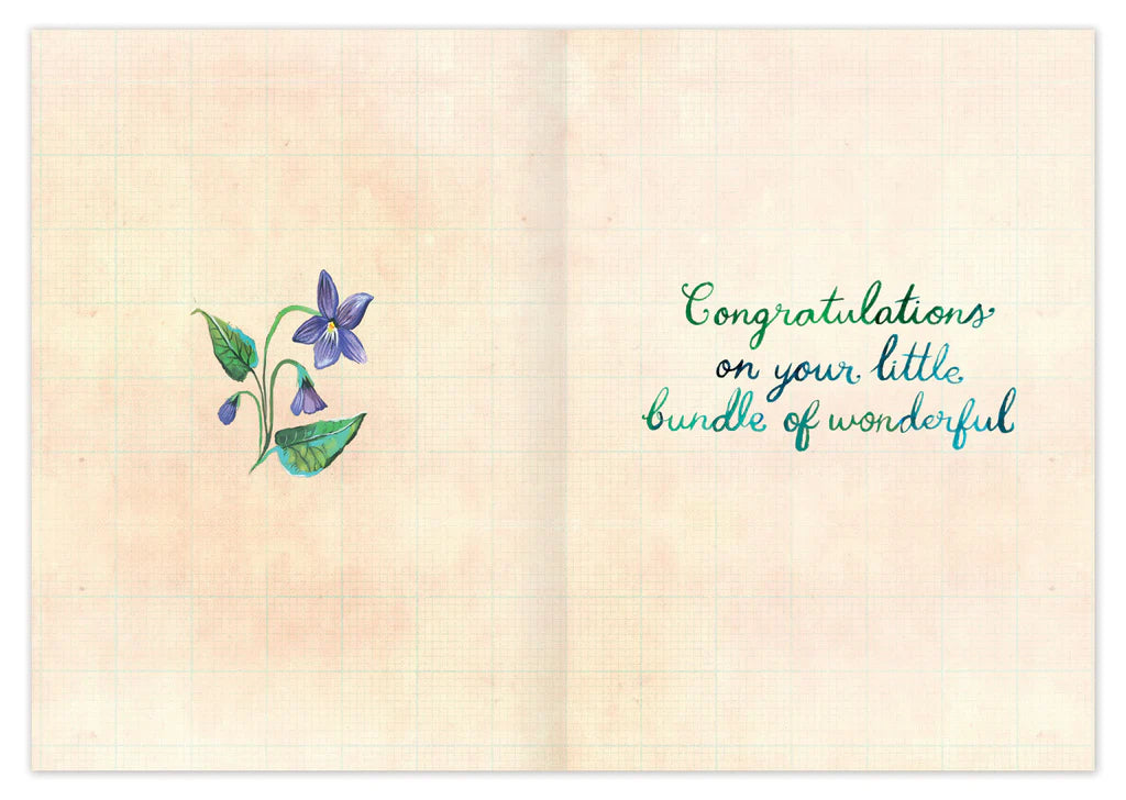 Garden Welcome Sweet Baby Card