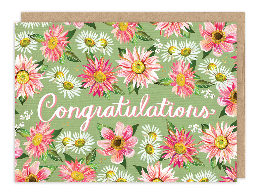 Country Blooms Congrats Card