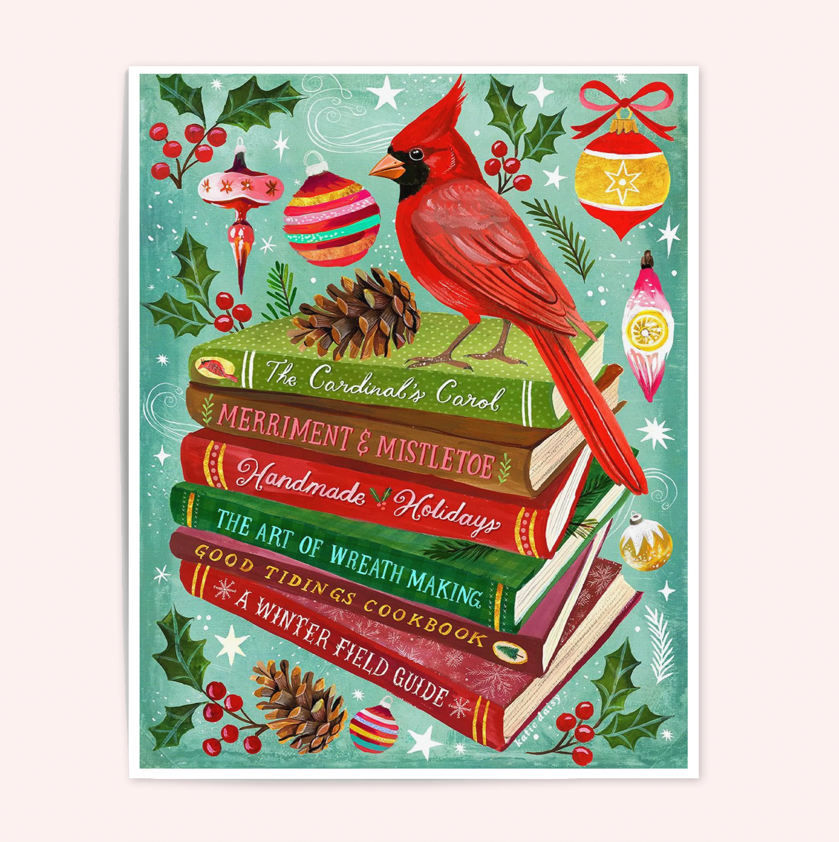 Winter Library Art Print