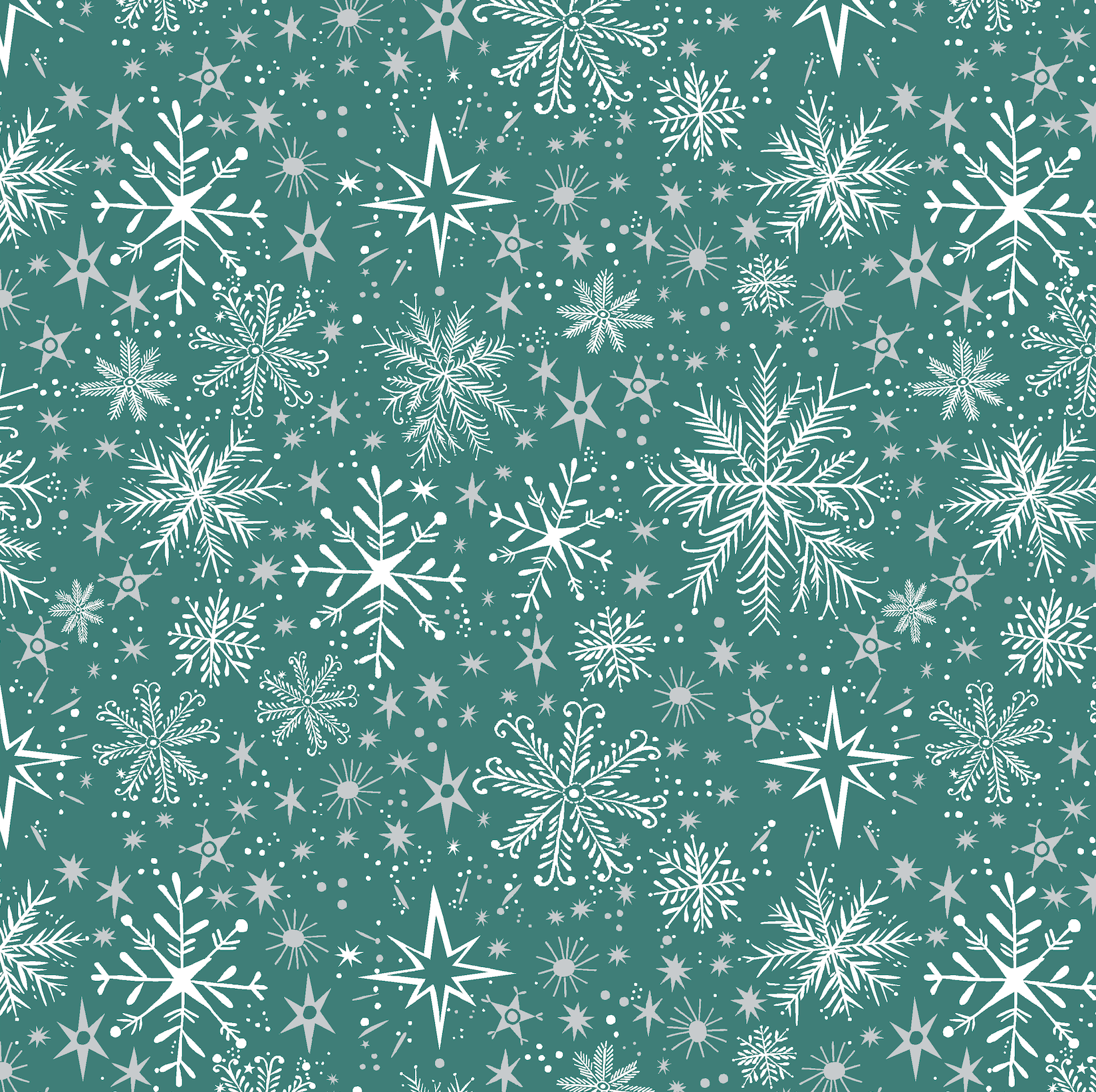 Snow Frost Teal Fabric