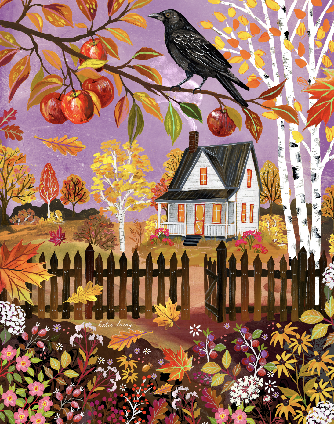 Autumn Farmhouse Art Print