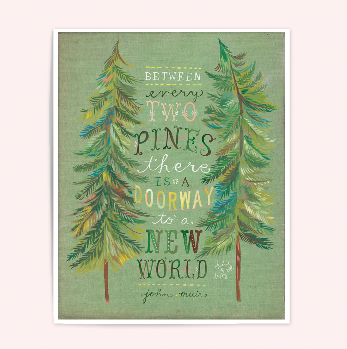 Two Pines Art Print