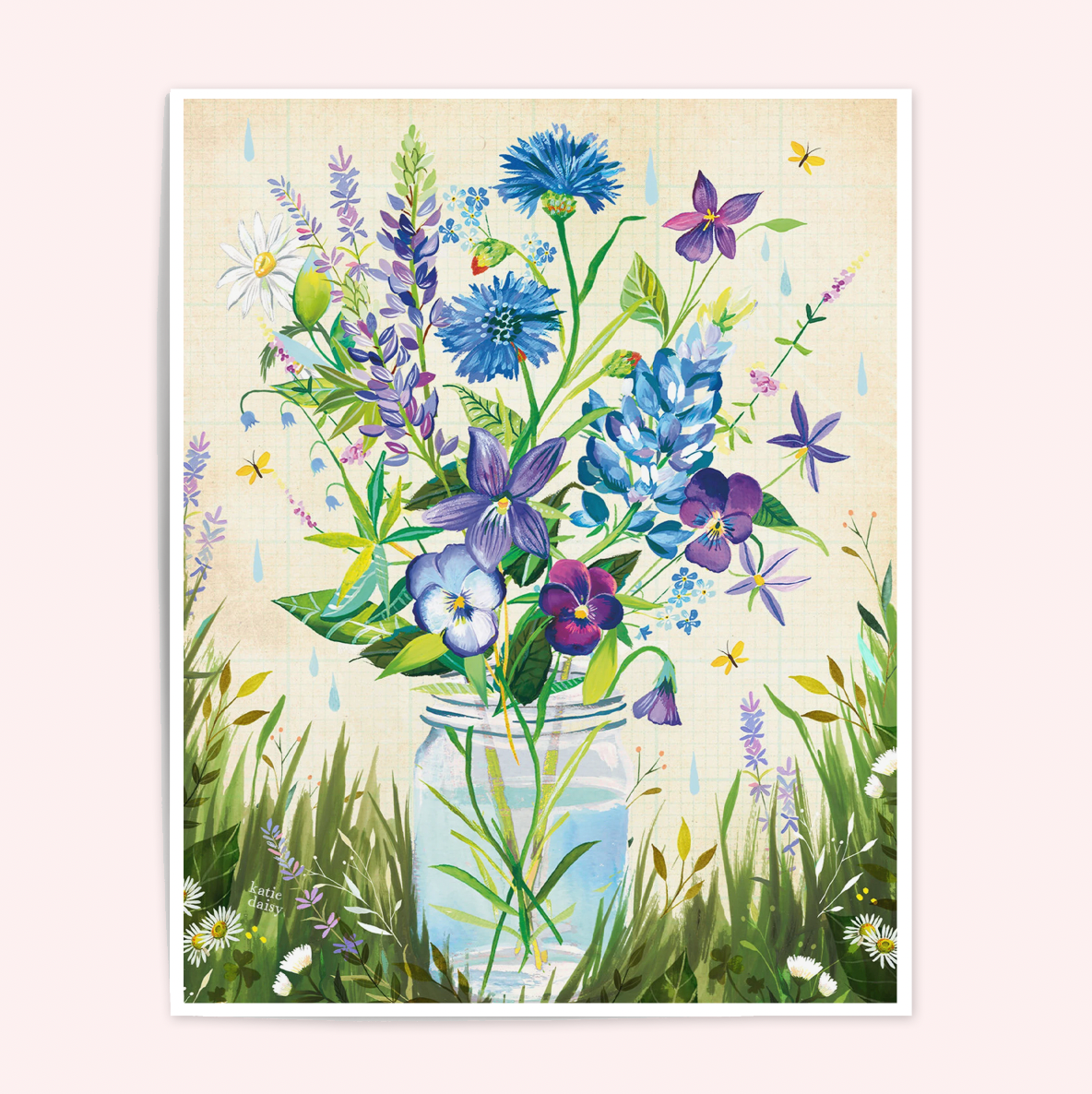 Violet Bouquet Art Print
