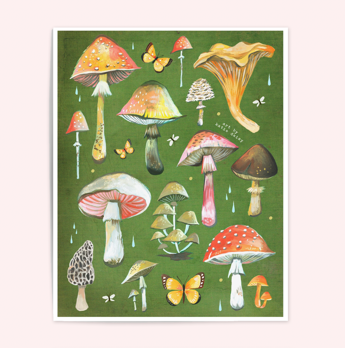 Mushroom Chart Art Print