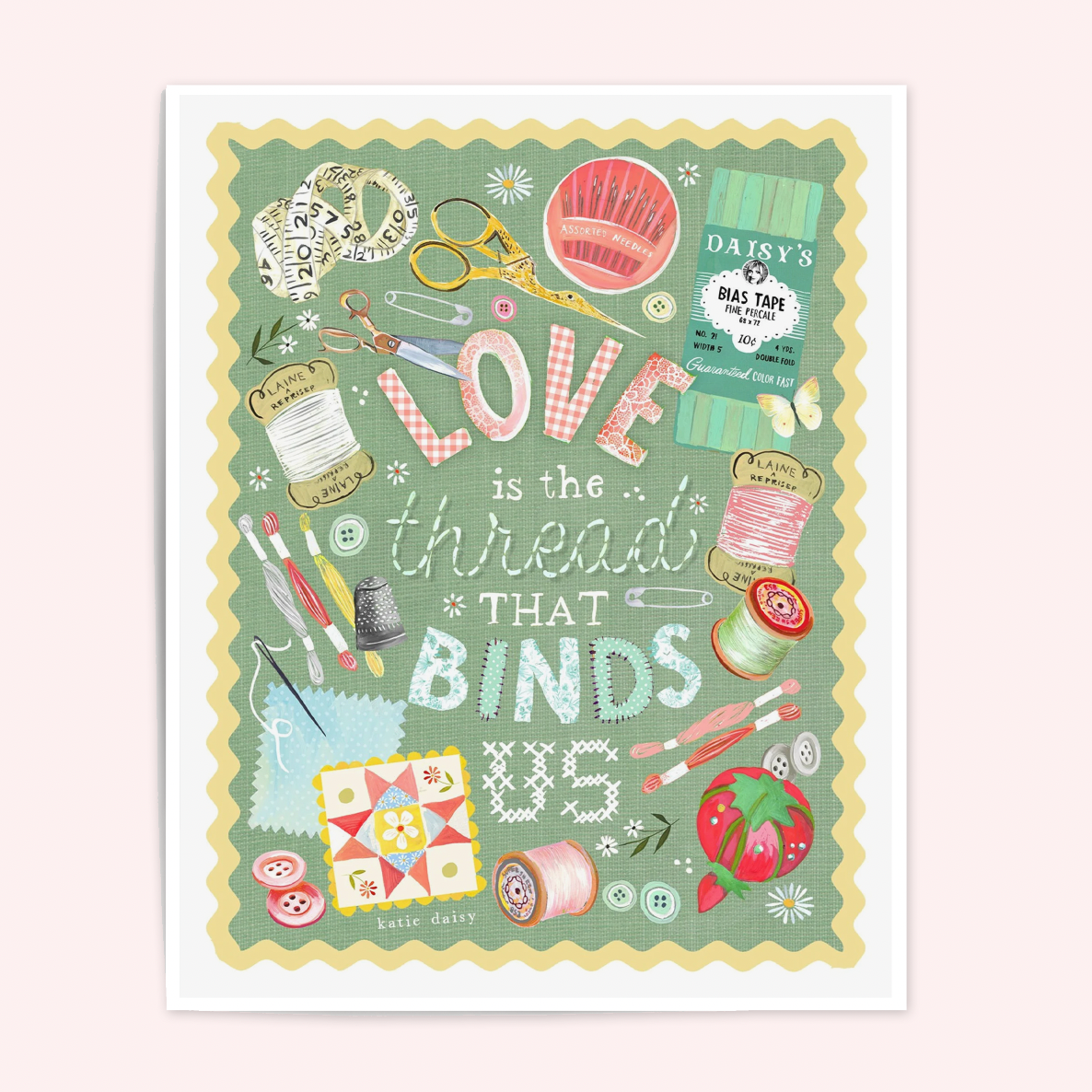 Love is The Thread Art Print