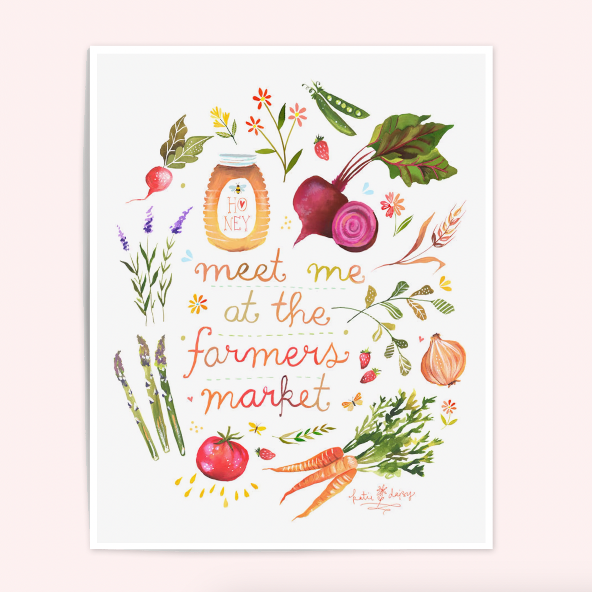 Meet Me at The Farmers Market Art Print