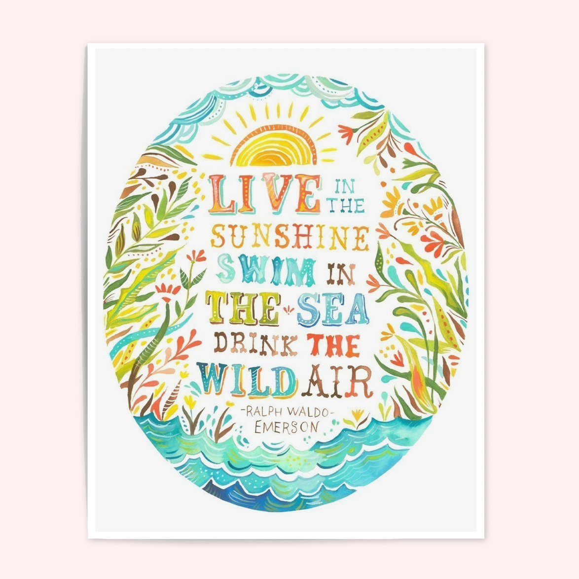 Wild Air Art Print | Ralph Waldo Emerson Quote