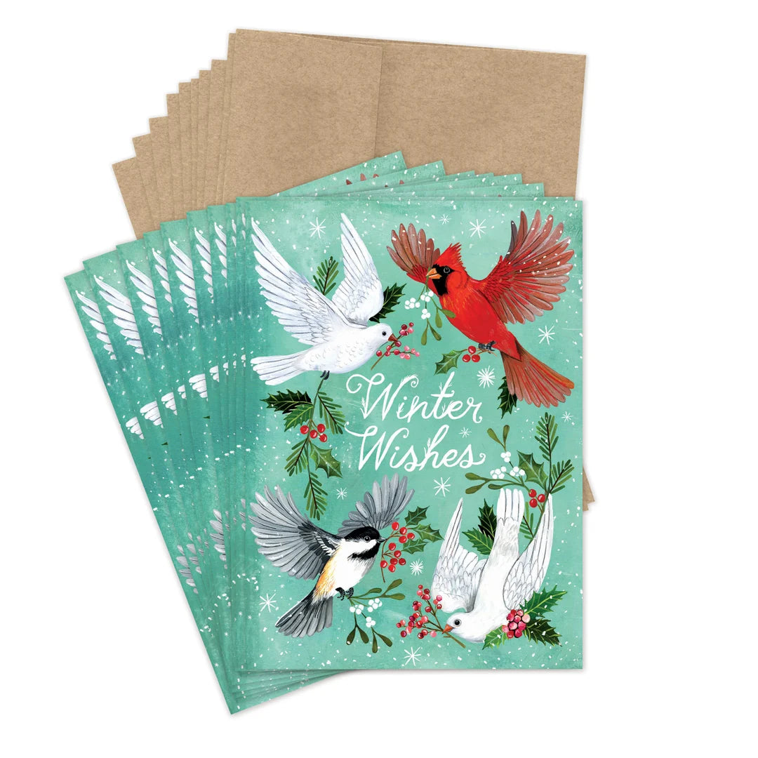 Winter Birds Holiday Card Set