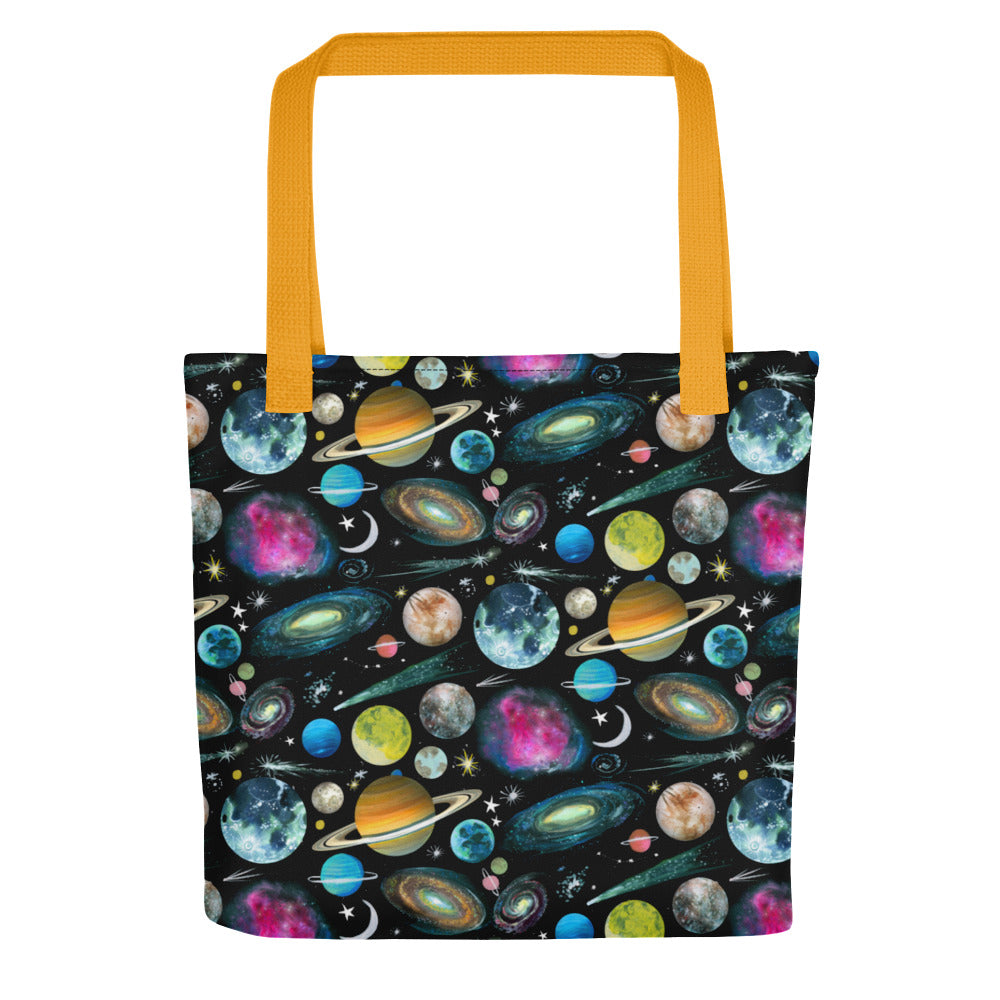 Space Tote bag Yellow
