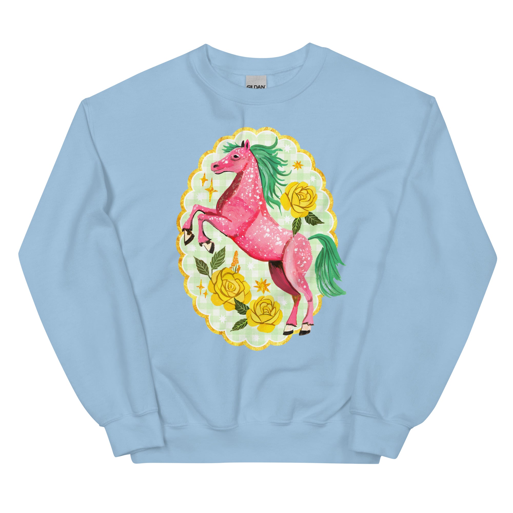 Sparkle Pony Sweatshirt Light Blue