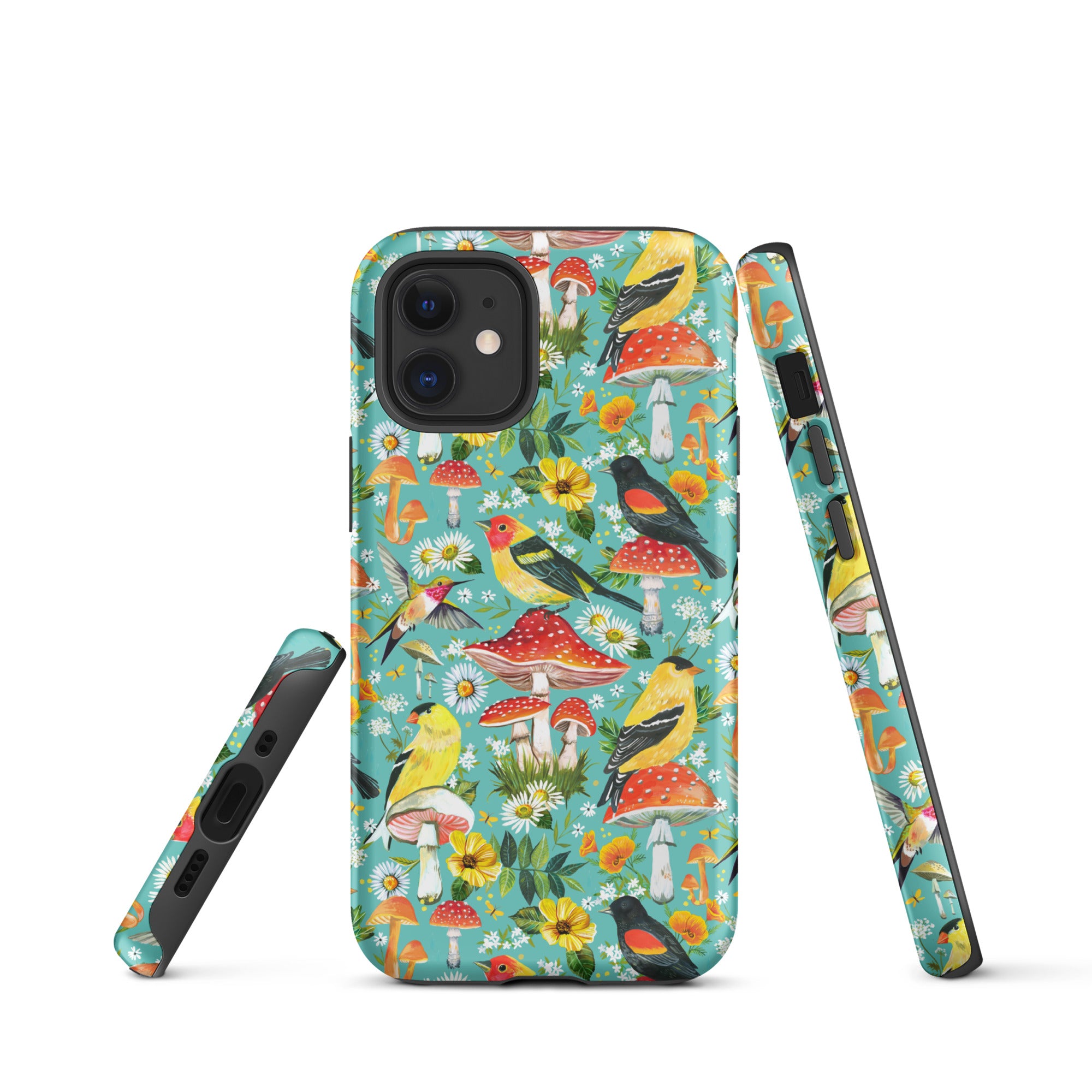 Birds and Mushrooms Tough Case for iPhone® iPhone 12 mini