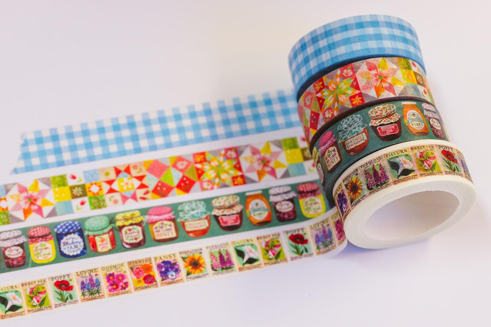 Homespun - 4-Pack Washi Tape Roll Set