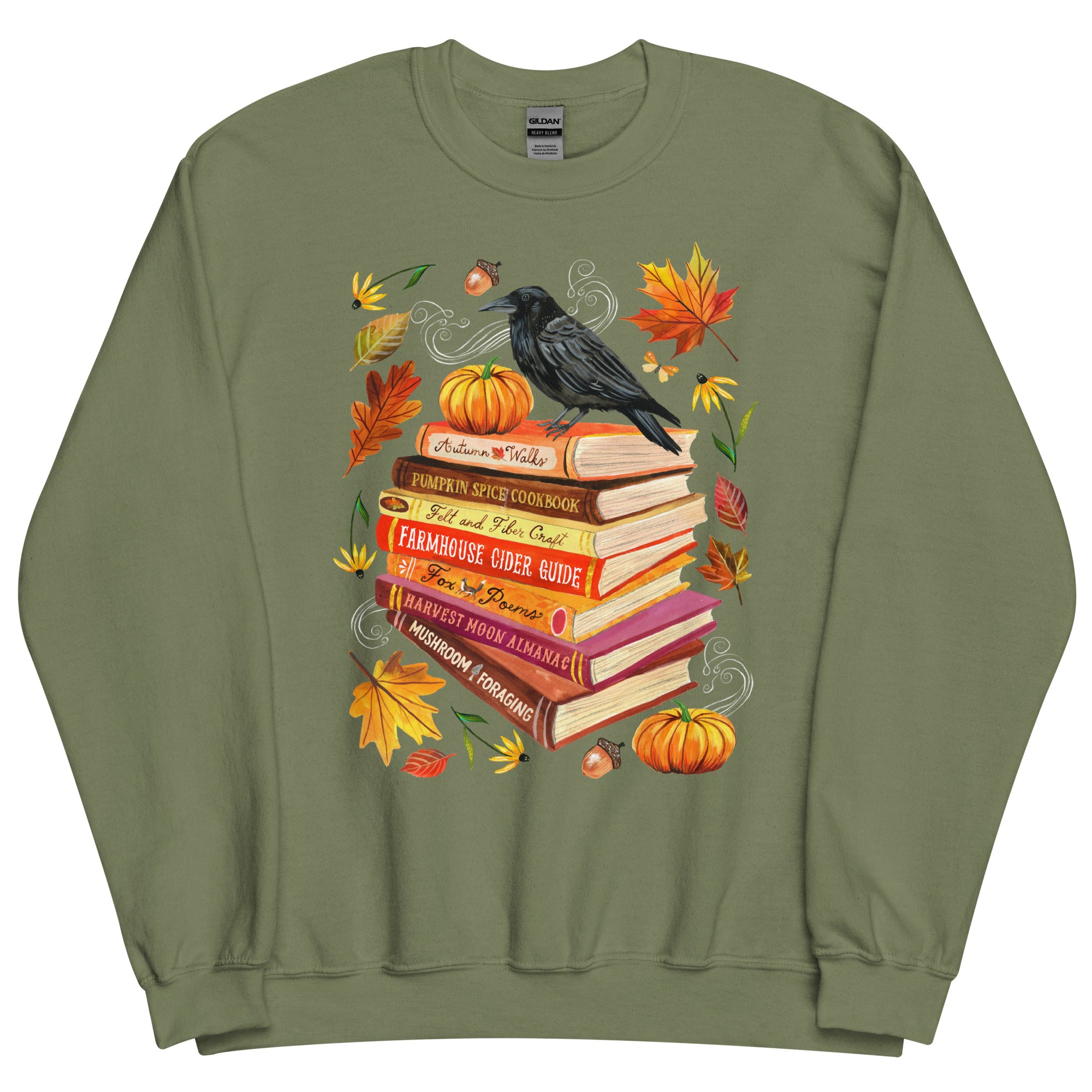 Autumn Library Sweatshirt Military Green