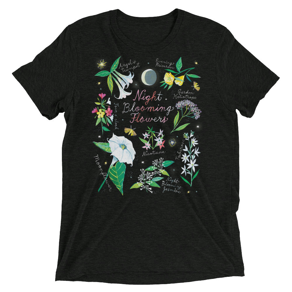 Night Blooming Flowers Tri-Blend T-Shirt