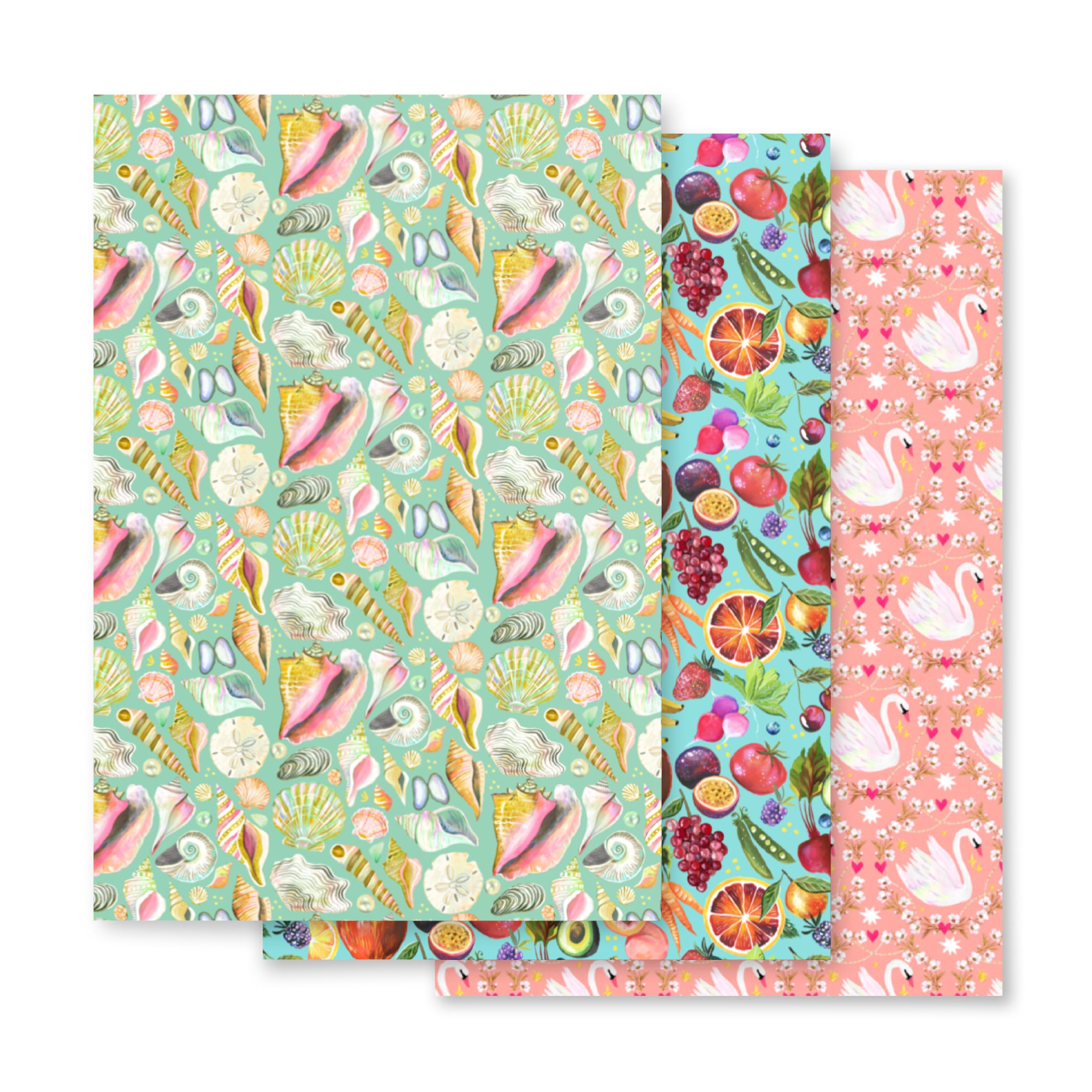 Shells, Swans, Fruit Gift Wrap Default Title