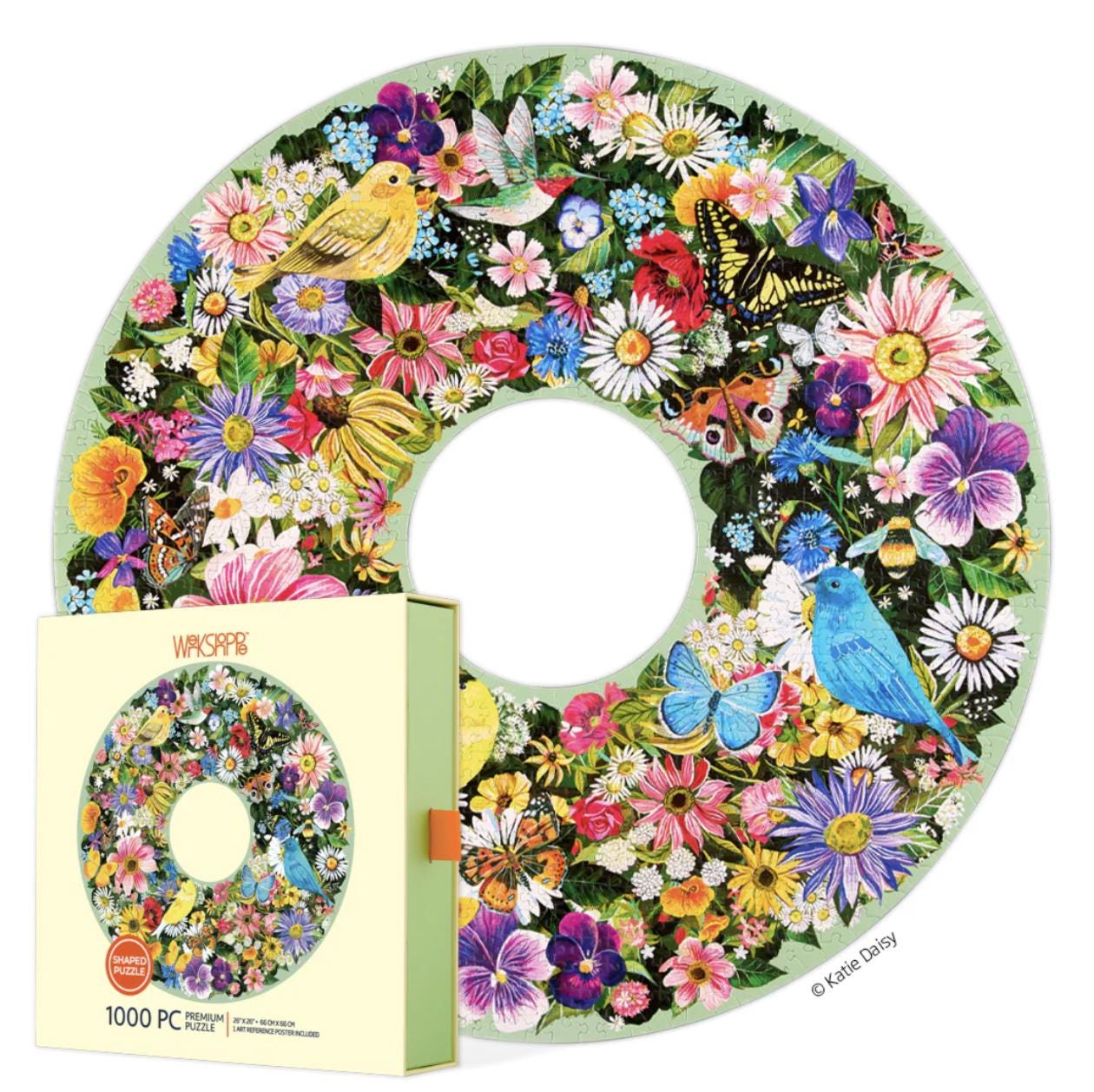 Spring Floral Wreath 1000-Piece Puzzle