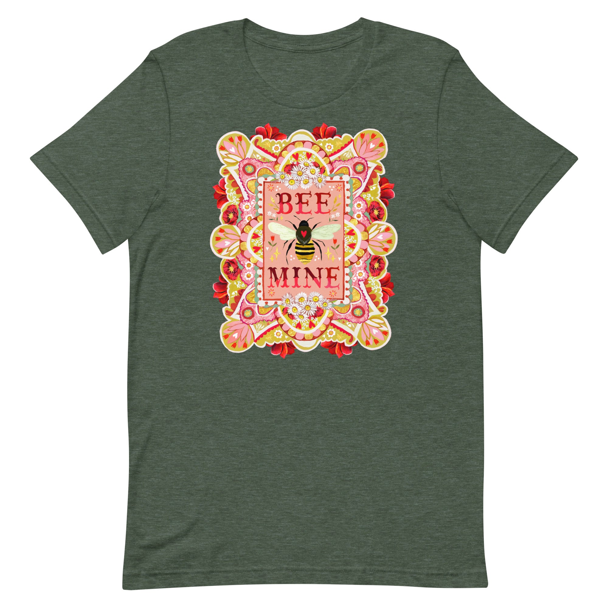 Bee Mine T-Shirt Heather Forest
