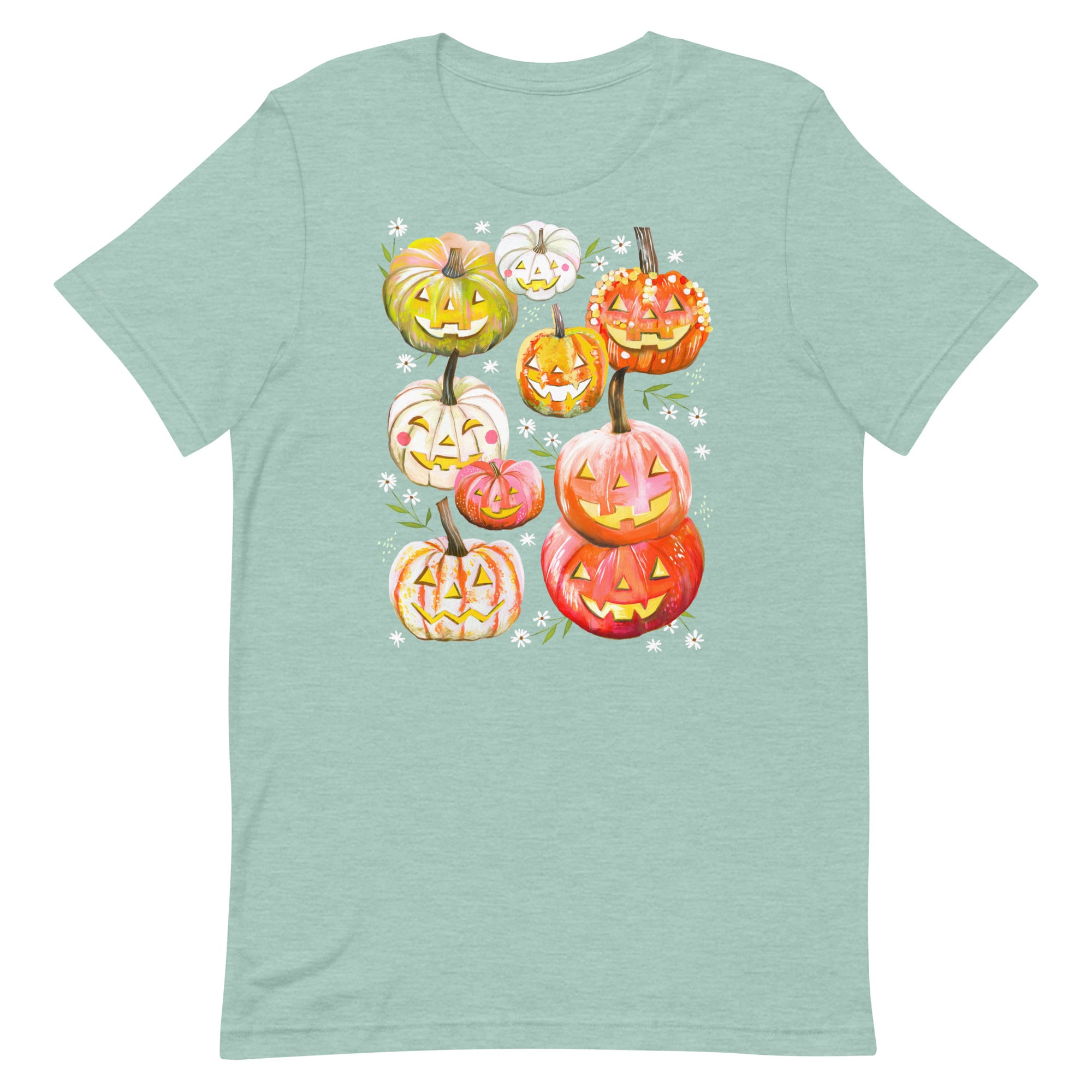Jack-o-Lanterns T-Shirt Heather Prism Dusty Blue