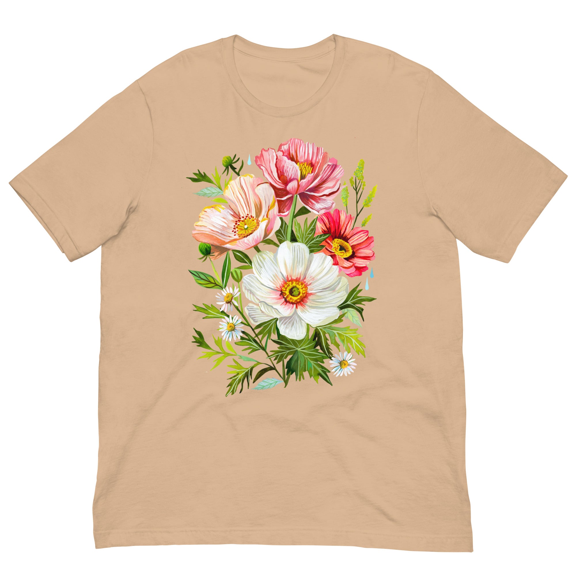 Lydia's Bouquet T-Shirt Tan