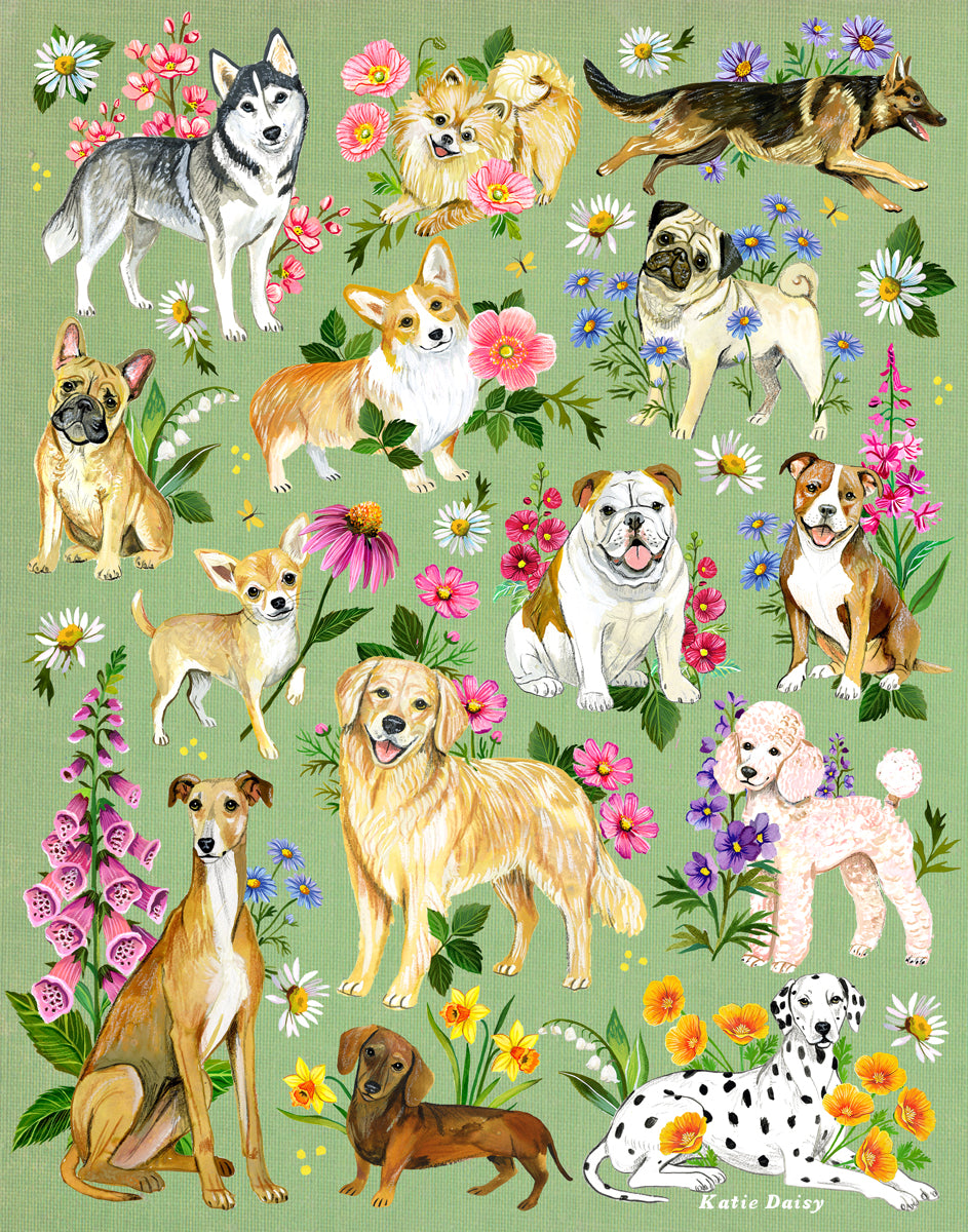 Dogs of The Meadow Art Print