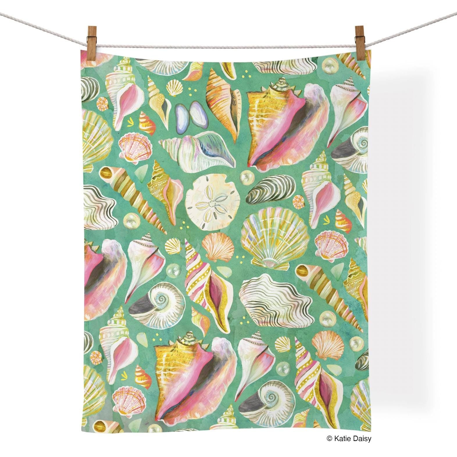 Shell Collector Tea Towel
