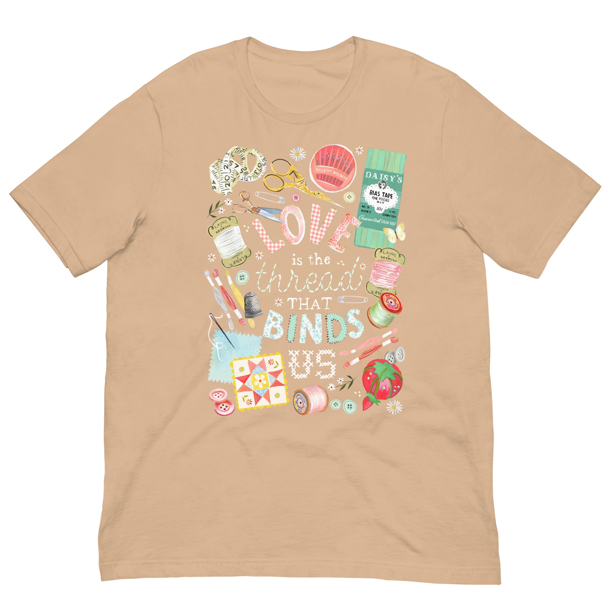 Love is The Thread T-Shirt Tan