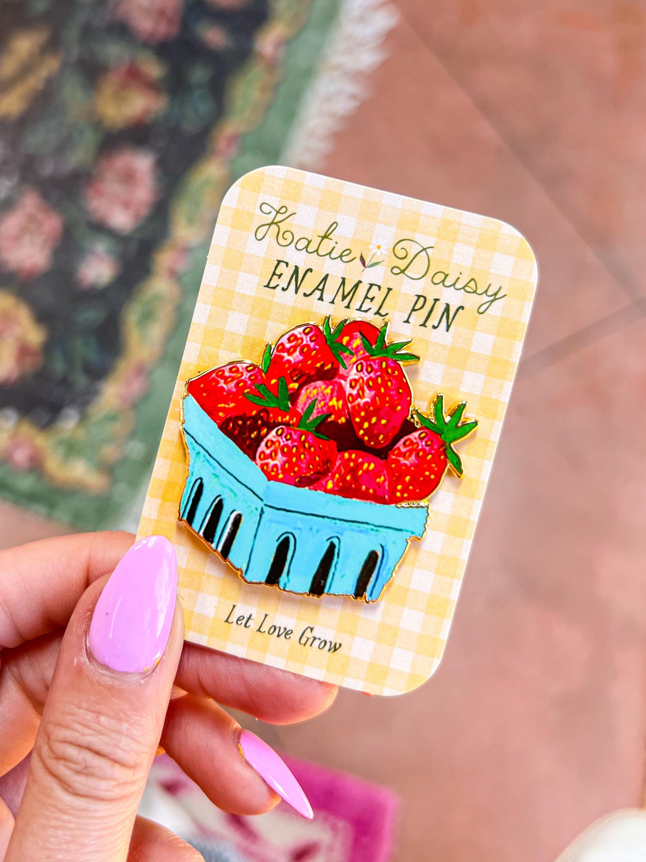Strawberries Enamel Pin