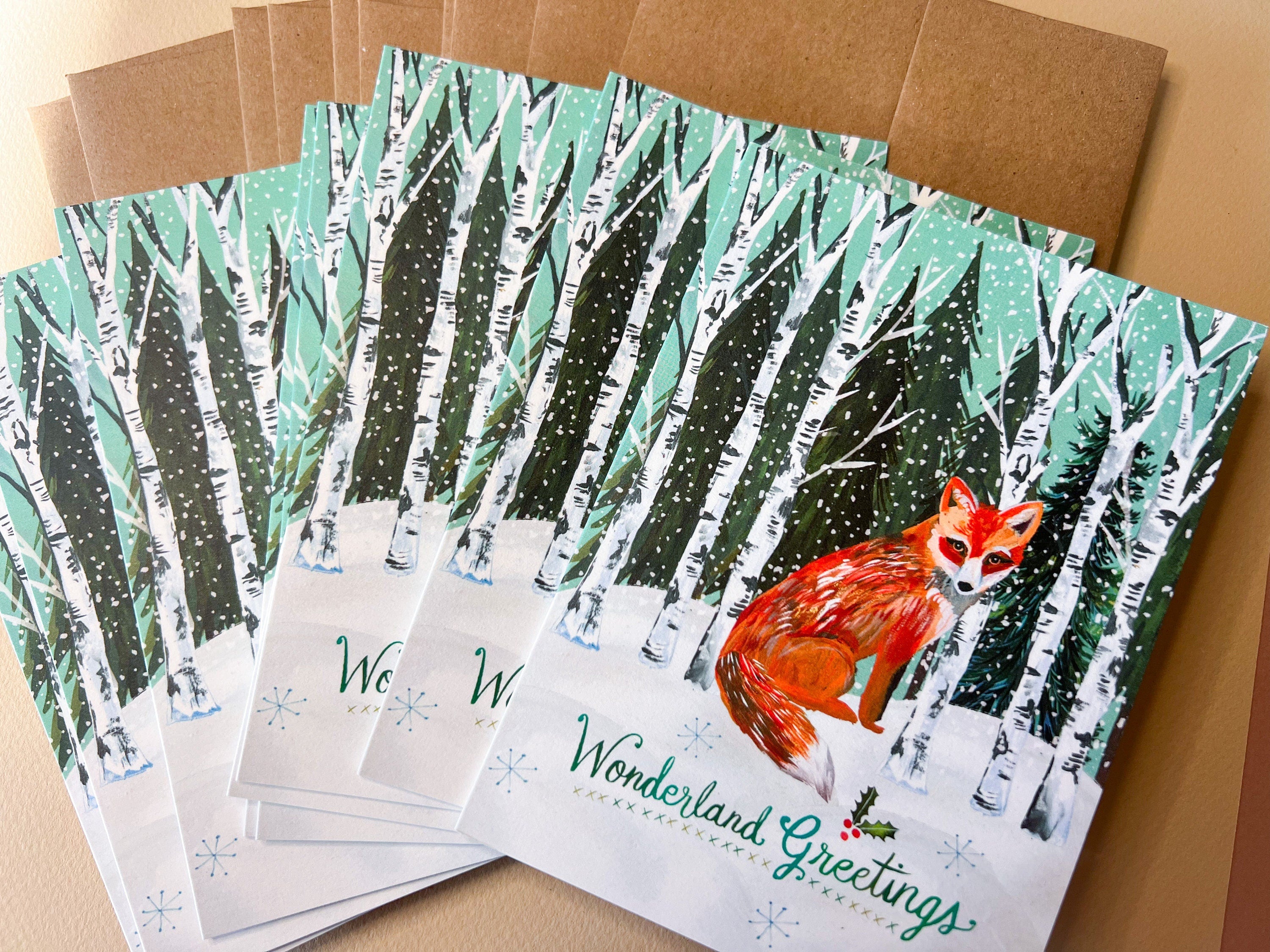 Wonderland Fox Boxed Cards