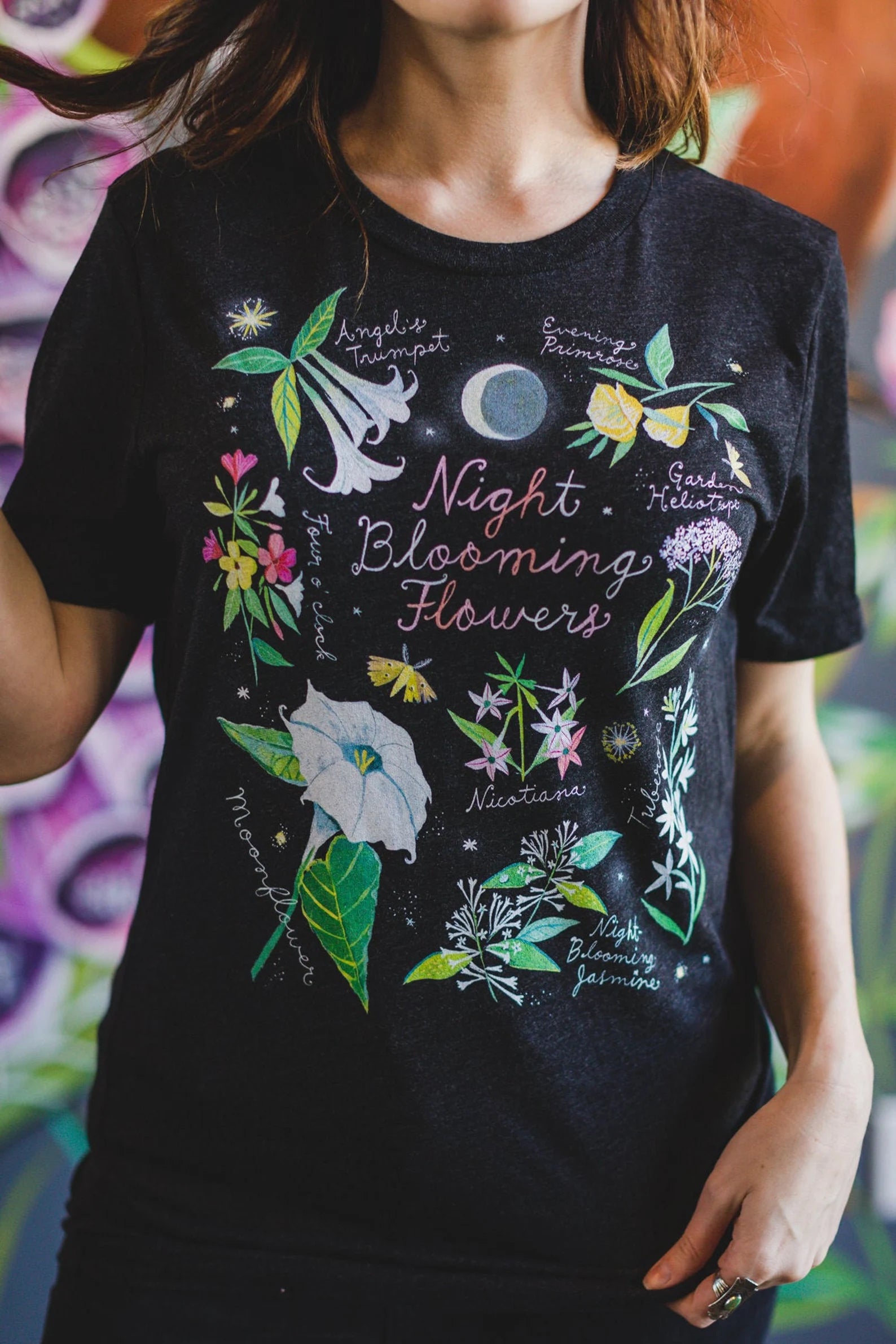 Night Blooming Flowers Tri-Blend T-Shirt