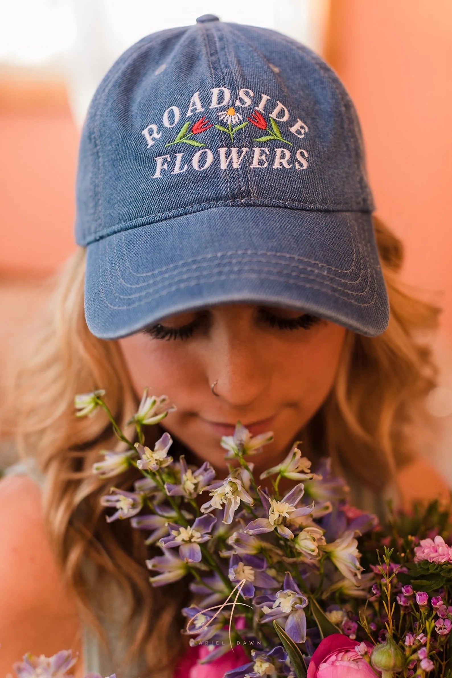 Roadside Flowers Denim Hat