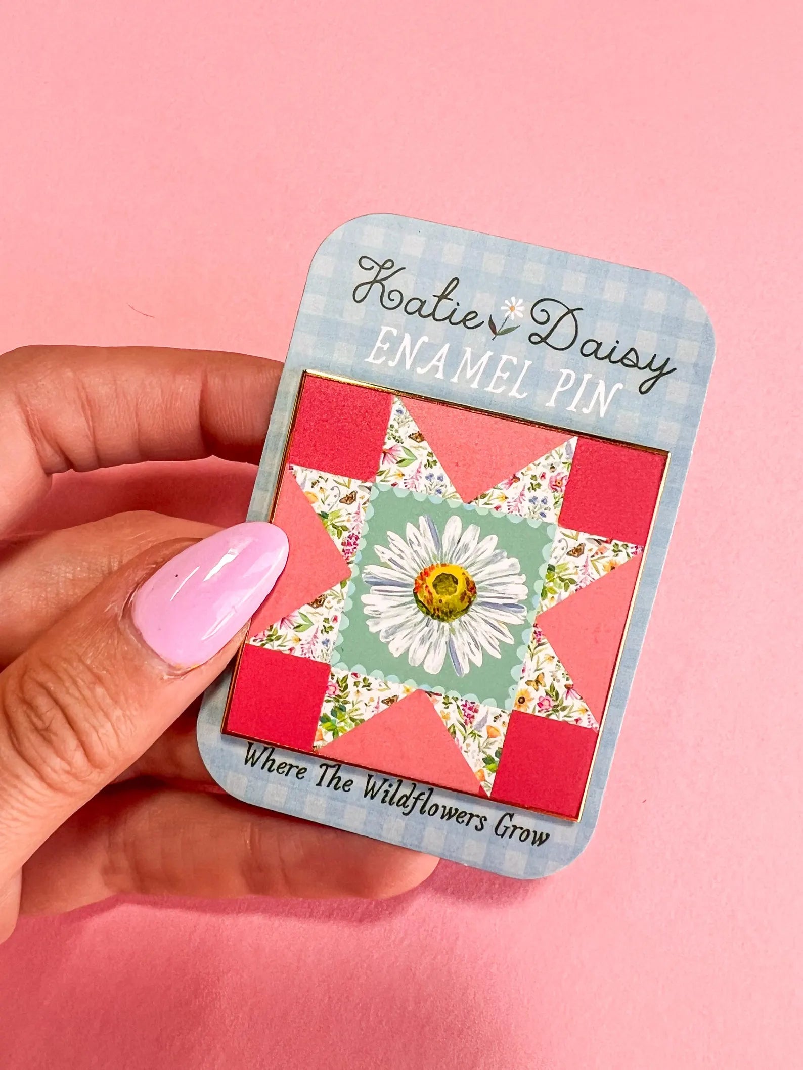Quilt Square Enamel Pin