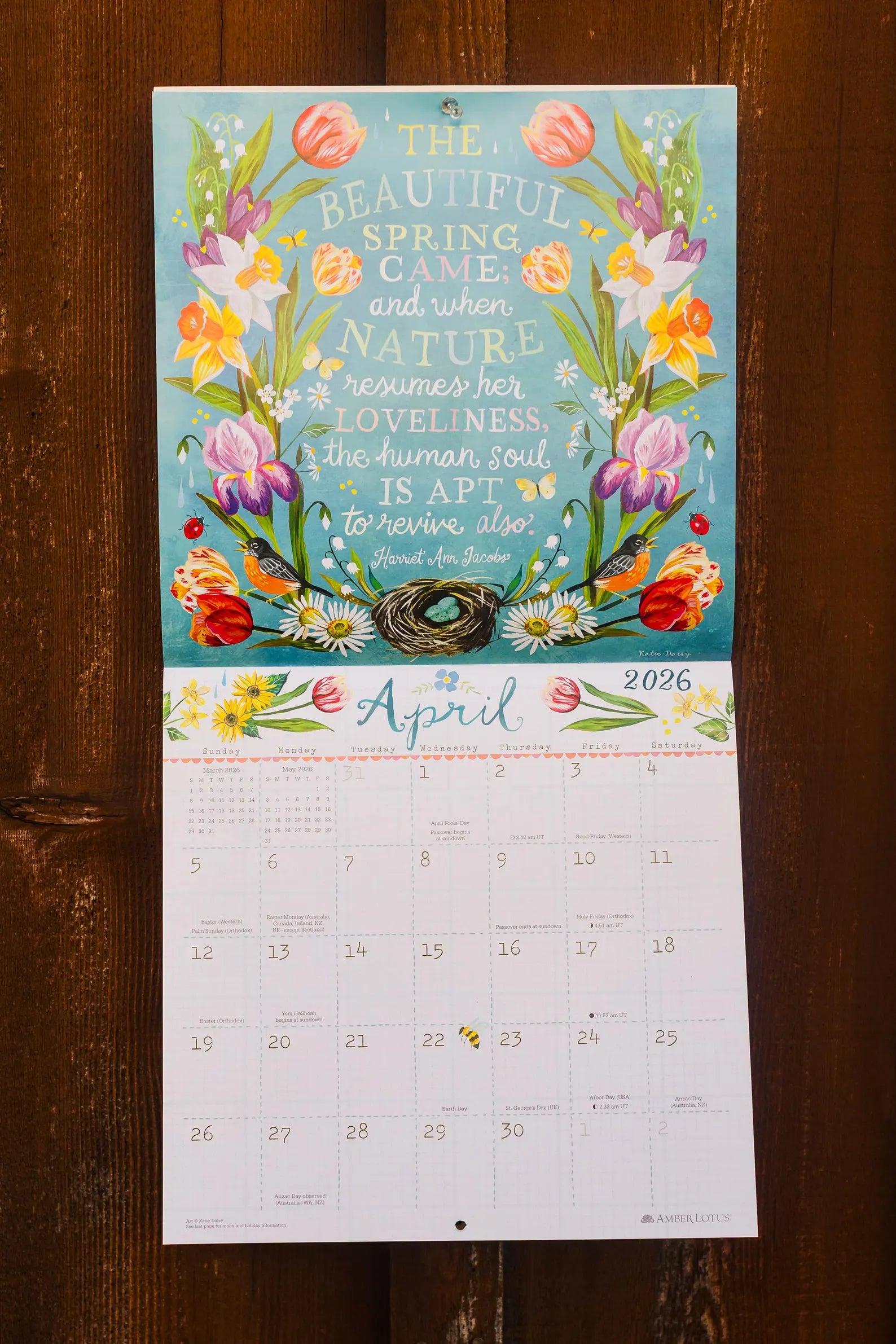 2026 Wall Calendar by Katie Daisy