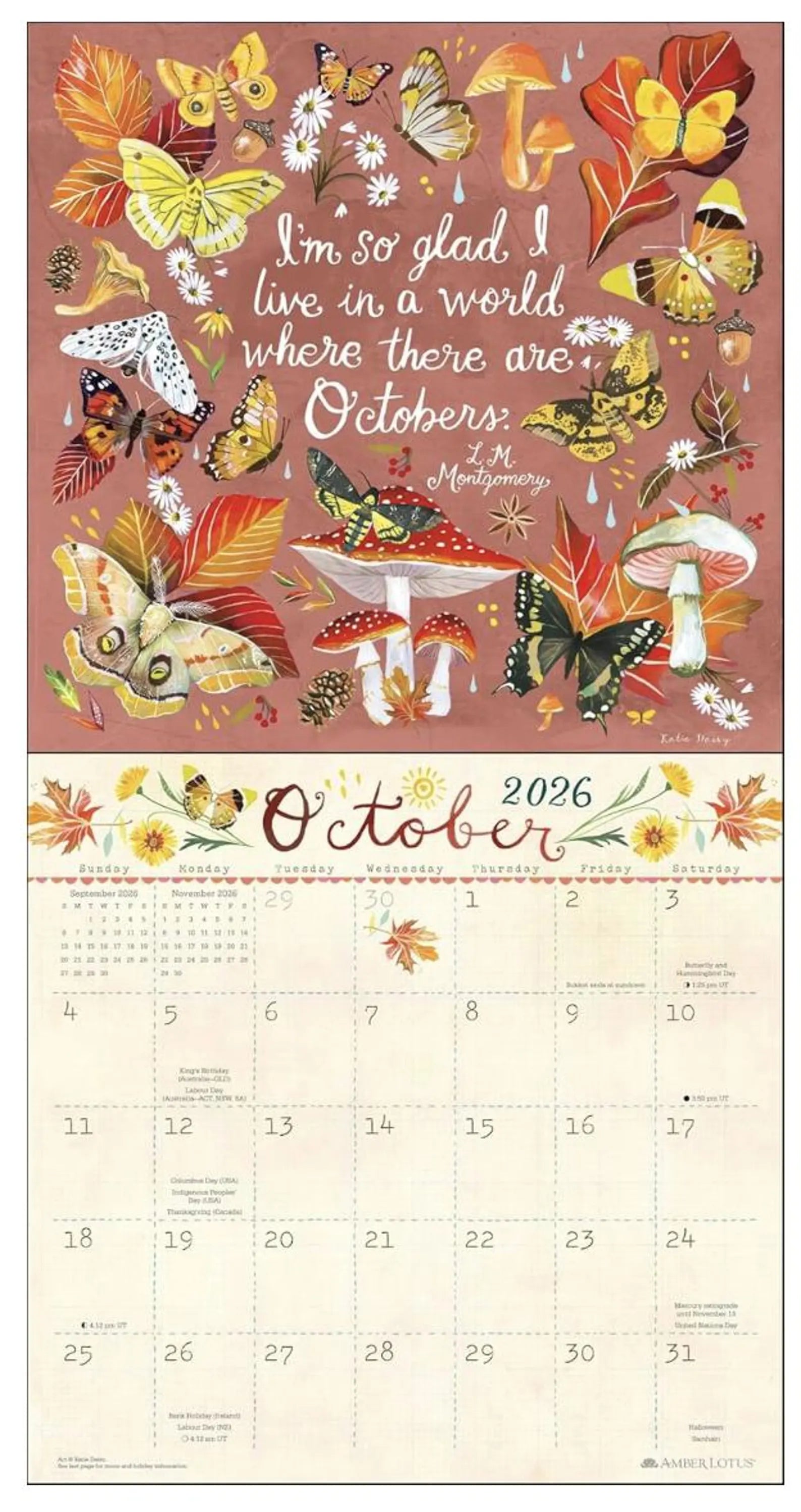 2026 Wall Calendar by Katie Daisy