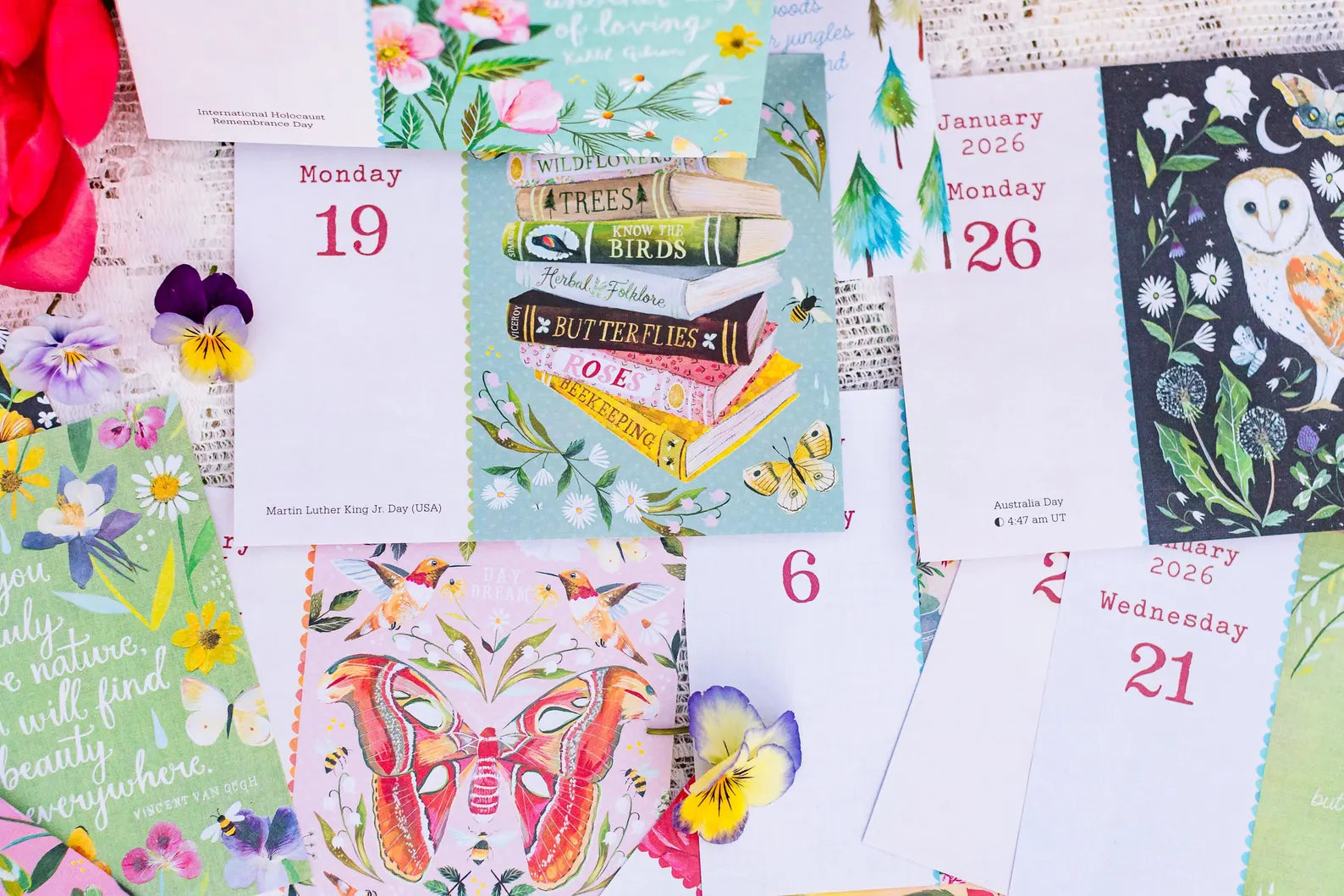 Wild Beauty 2026 Day-to-Day Calendar by Katie Daisy