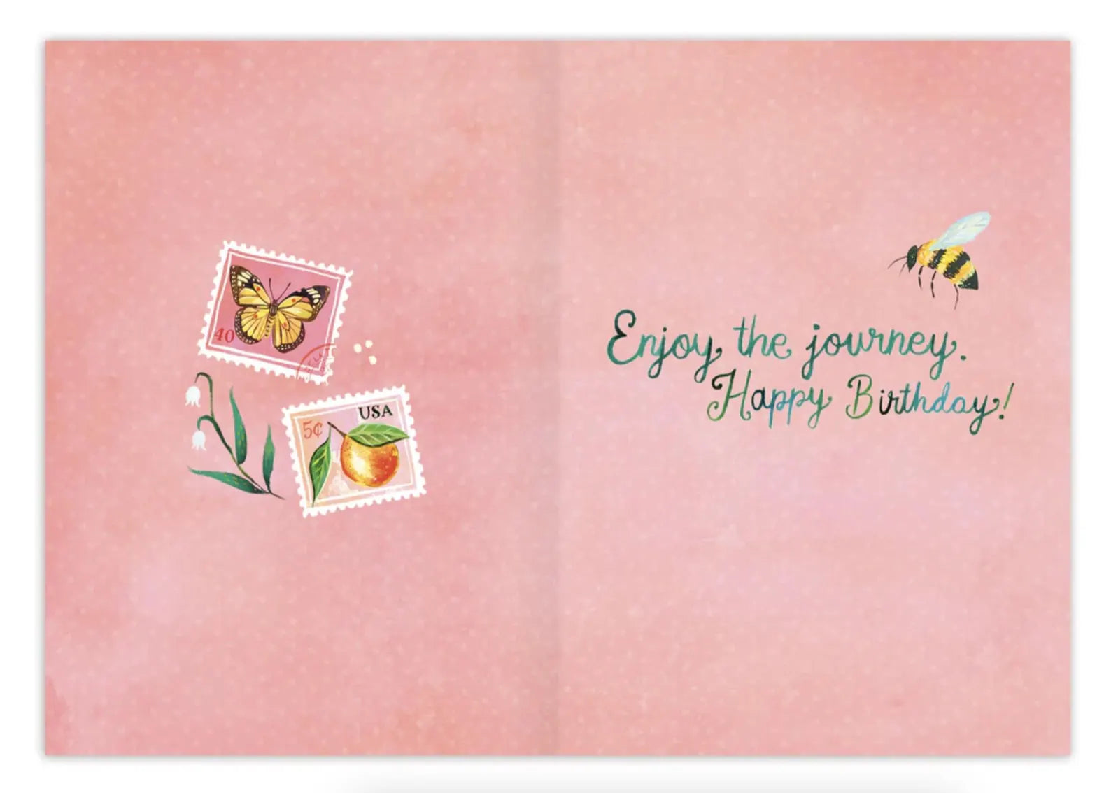 Postage Stamps Birthday Card