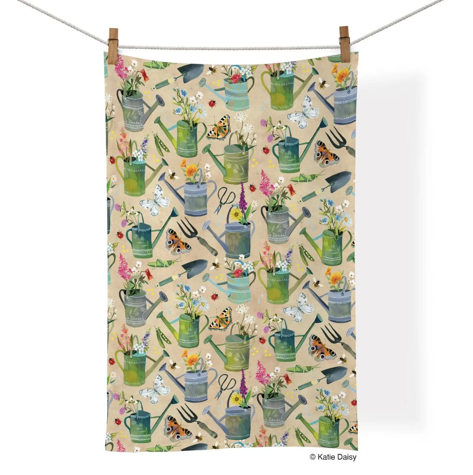 Watering Cans Tea Towel