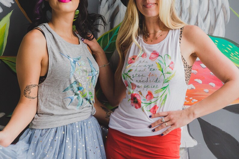 Roadside Poppies Tank Top