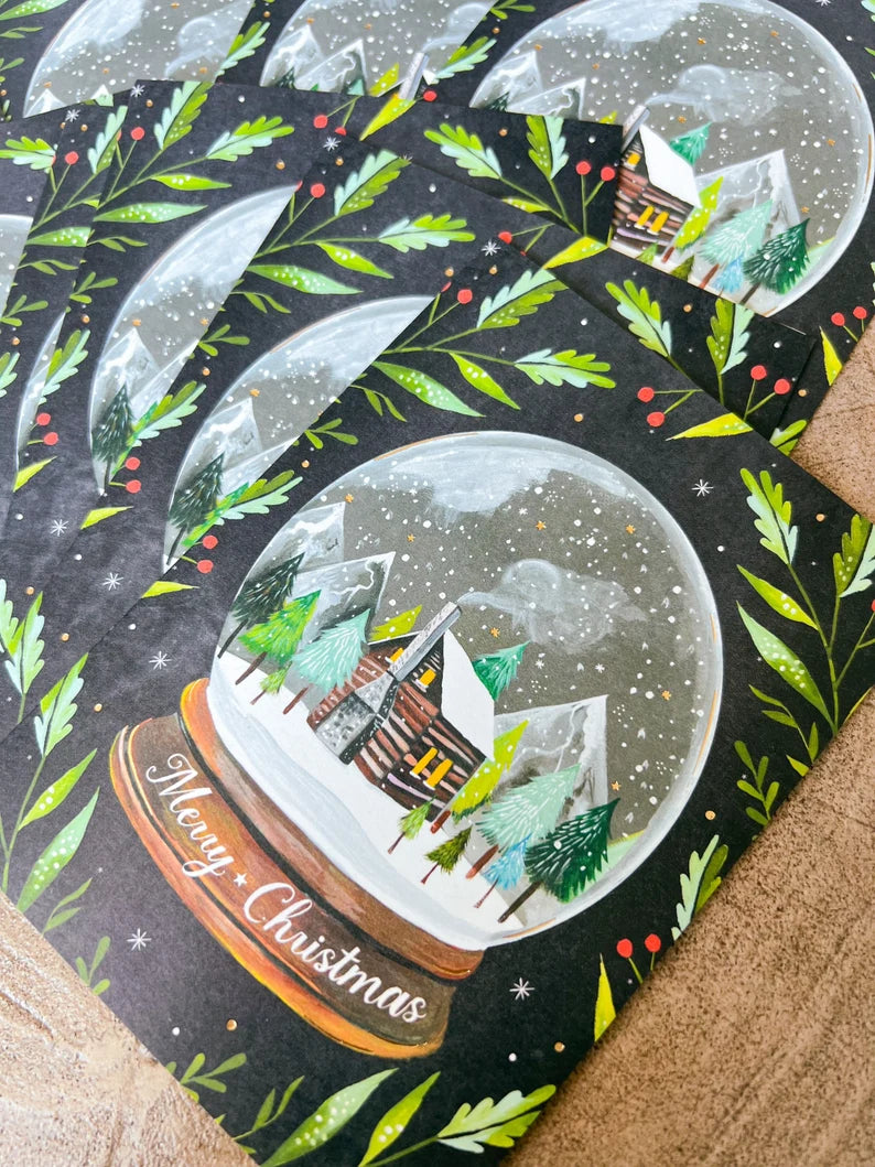 Snow Globe Boxed Holiday Cards