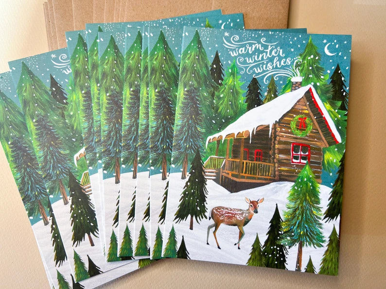 Winter Cabin Boxed Cards