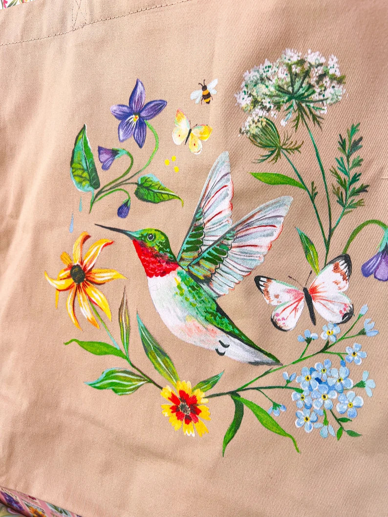 Hummingbird Organic Cotton Tote Bag