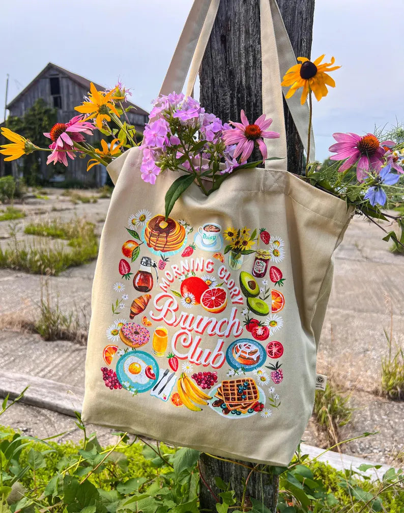 Brunch Club Organic Cotton Tote Bag